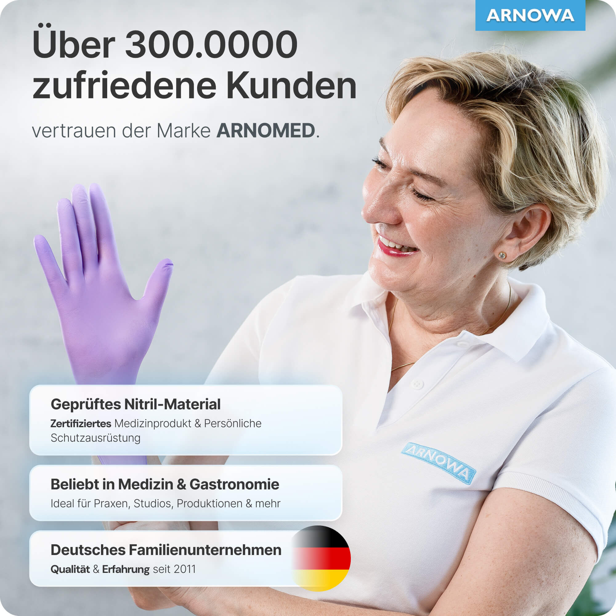 ARNOMED Nitril Handschuhe Violett