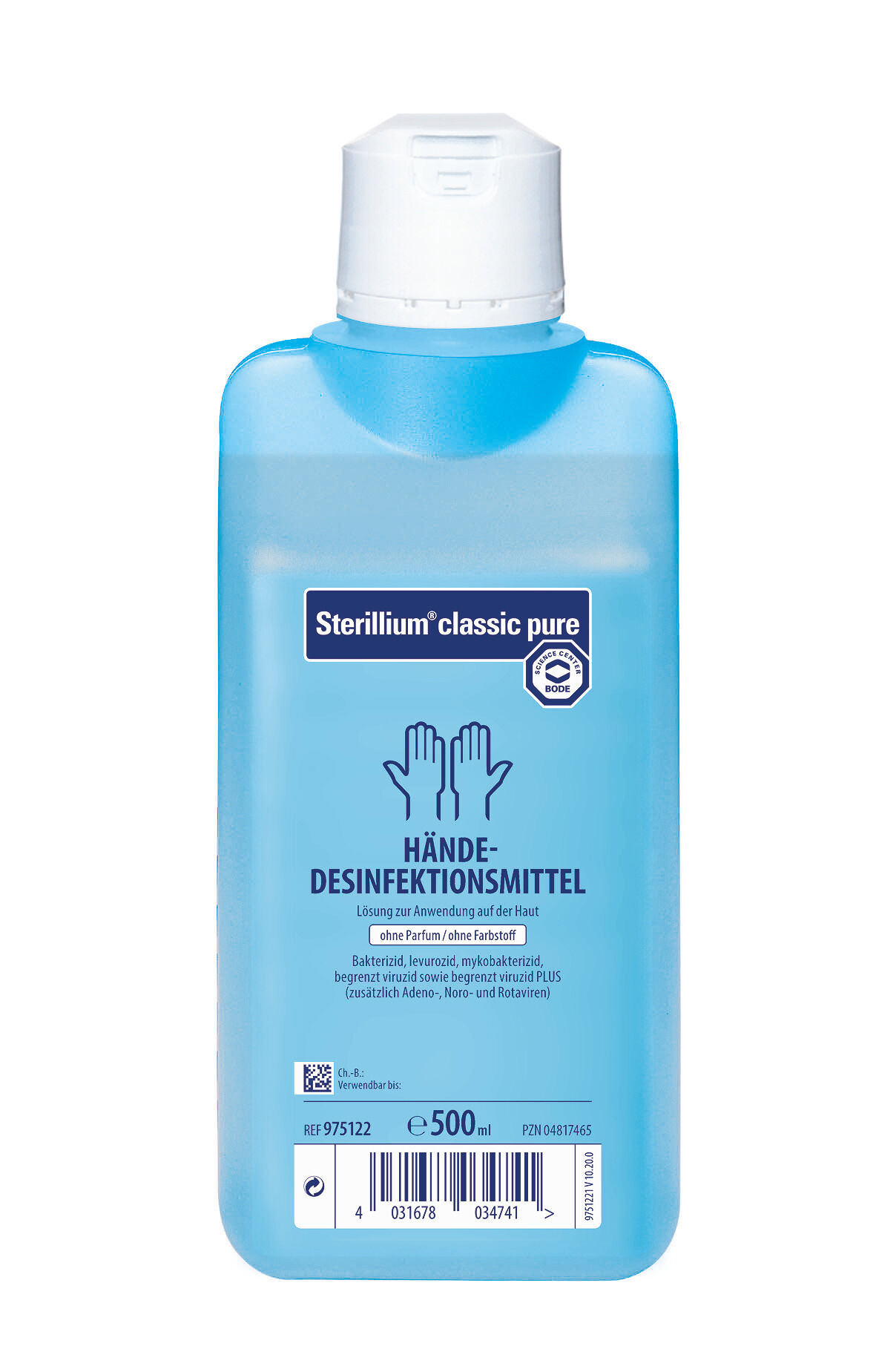 Sterillium classic pure - Händedesinfektionsmittel Sterillium classic pure in der 500ml-Größe