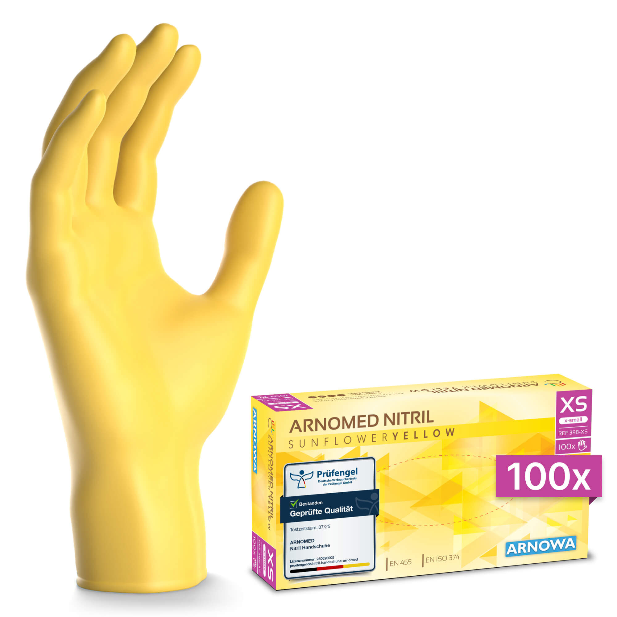 ARNOMED NITRIL SUNFLOWER YELLOW - Nitrilhandschuhe Gelb