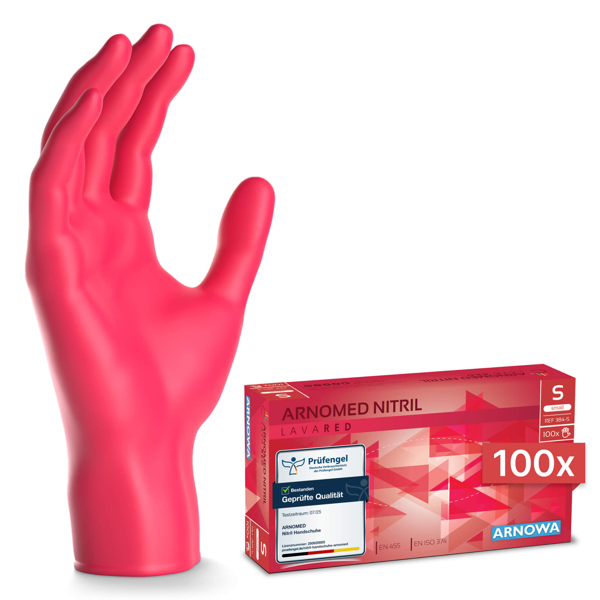 ARNOMED NITRIL LAVA RED – Einmalhandschuhe Rot