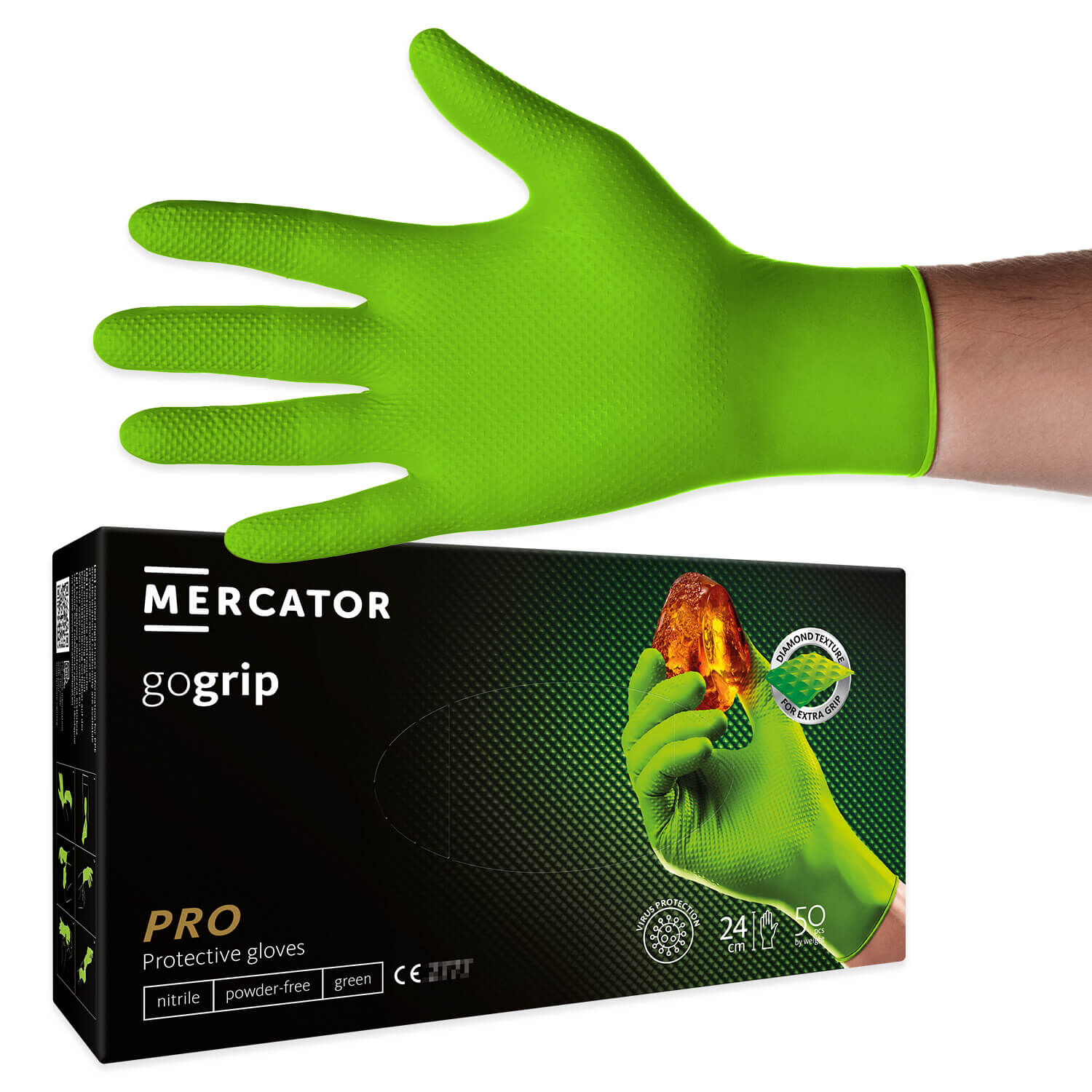 MERCATOR GoGrip Green - Nitrilhandschuhe MERCATOR GoGrip Green - Nitrilhandschuhe