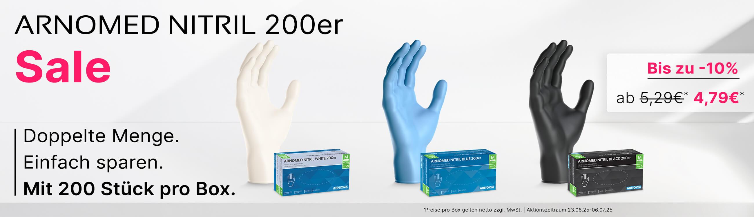 ARNOMED Nitrilhandschuhe in der 200er Verpackung im Angebot.