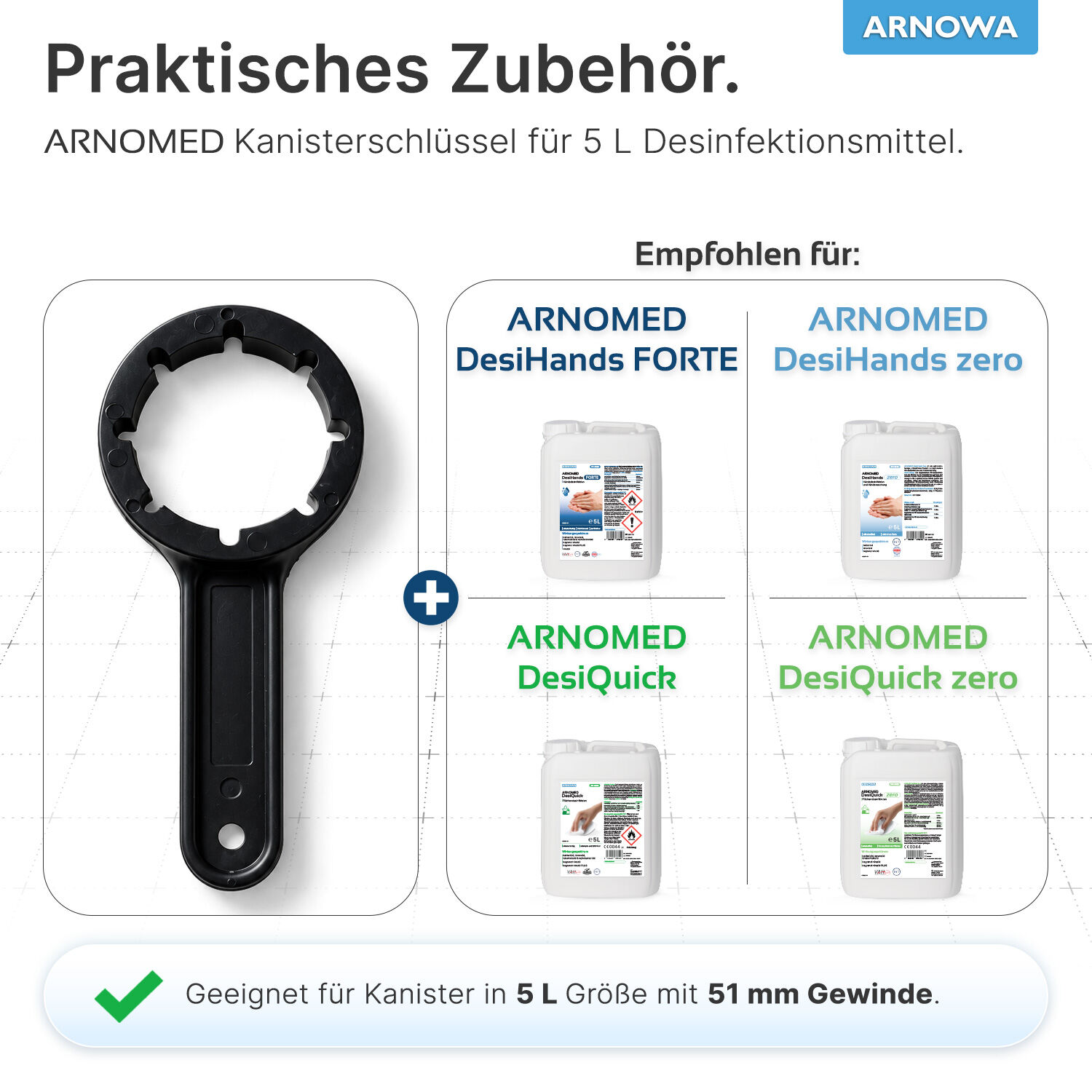 Kanisterschlüssel für Desinfektionsmittel Zubehör