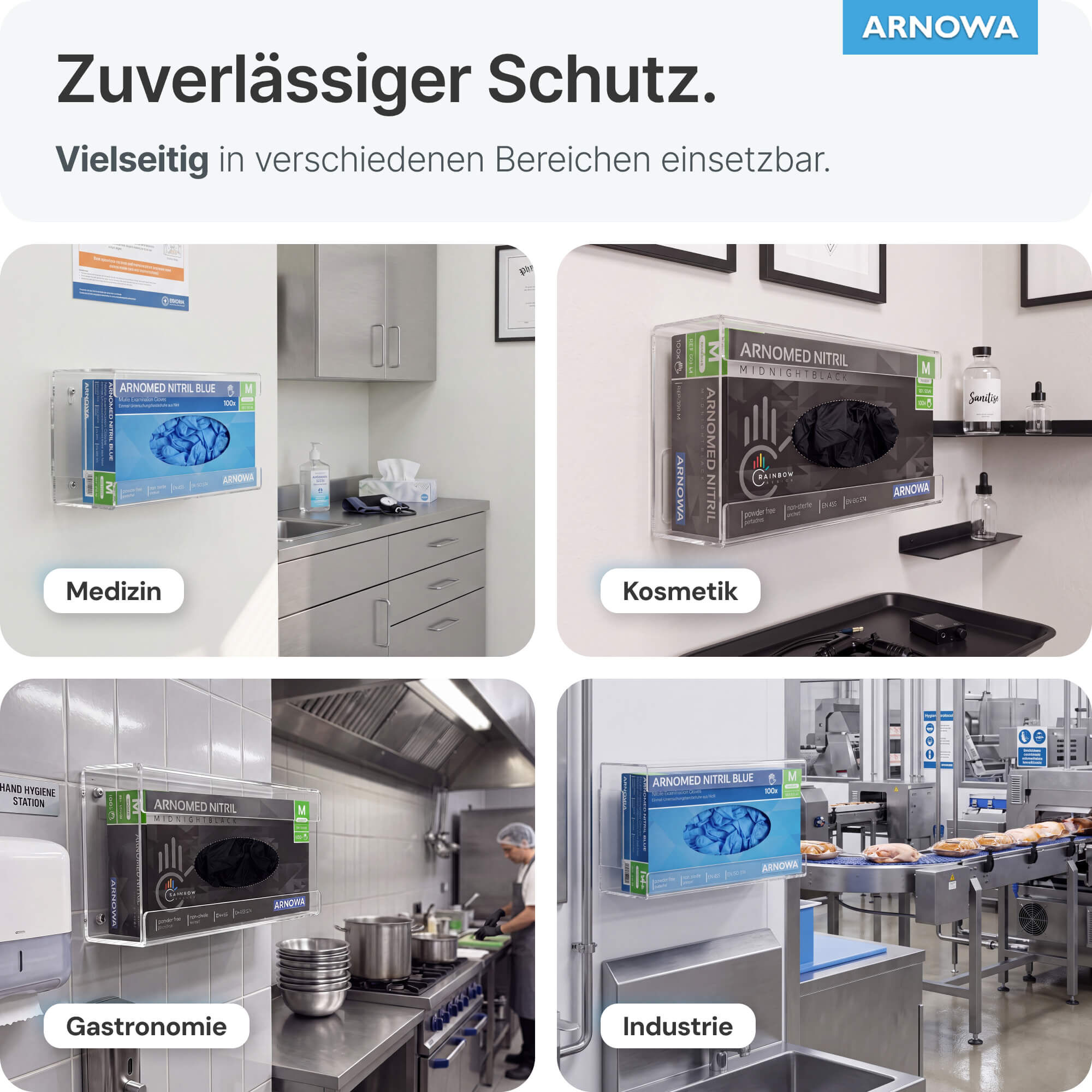 Acryl Handschuhhalter Anwendungsbereiche
