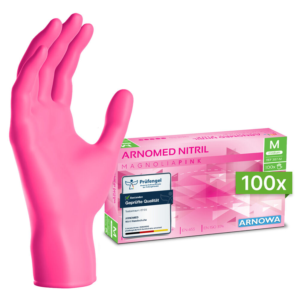 ARNOMED Nitril Handschuhe Pink