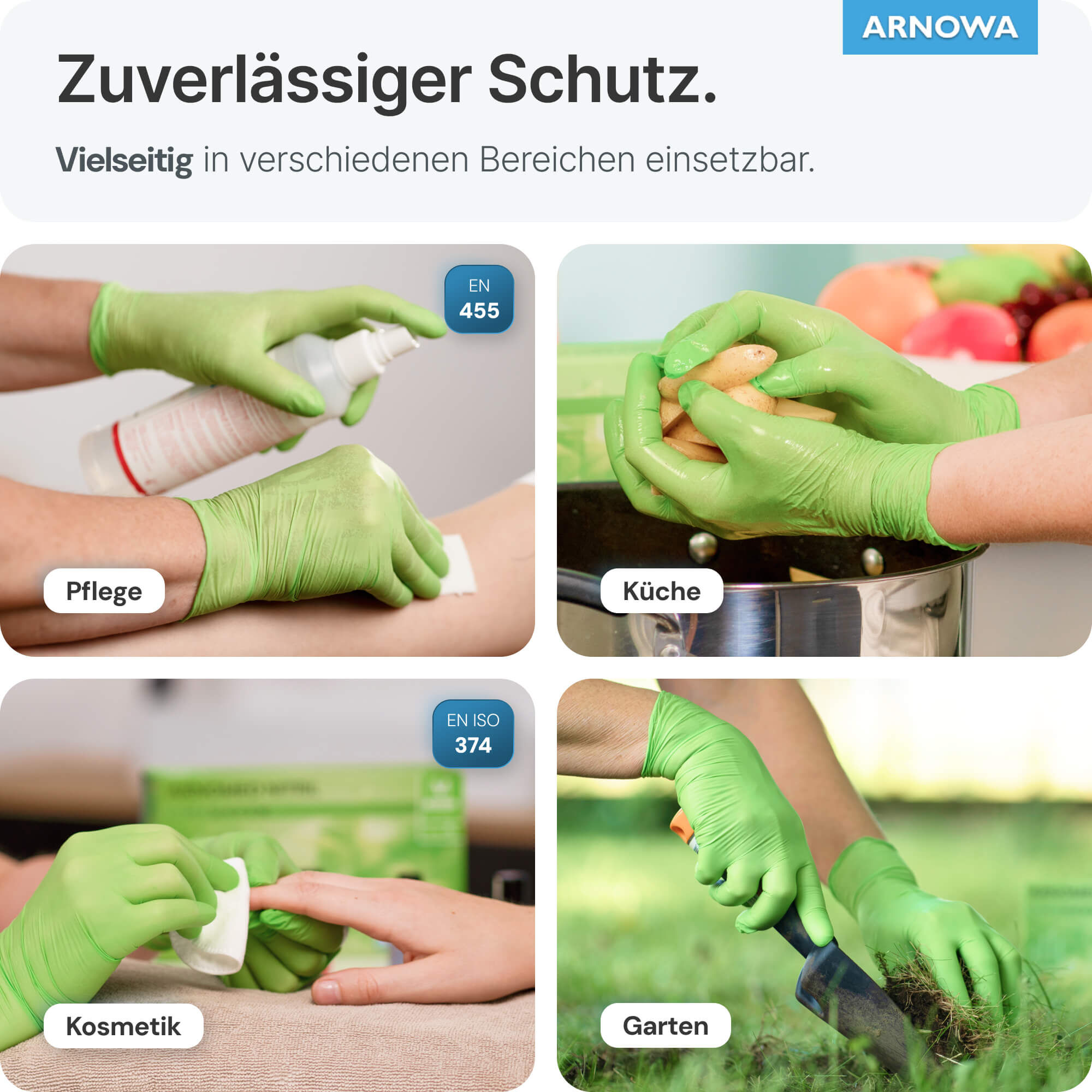 ARNOMED Nitril Handschuhe Grün