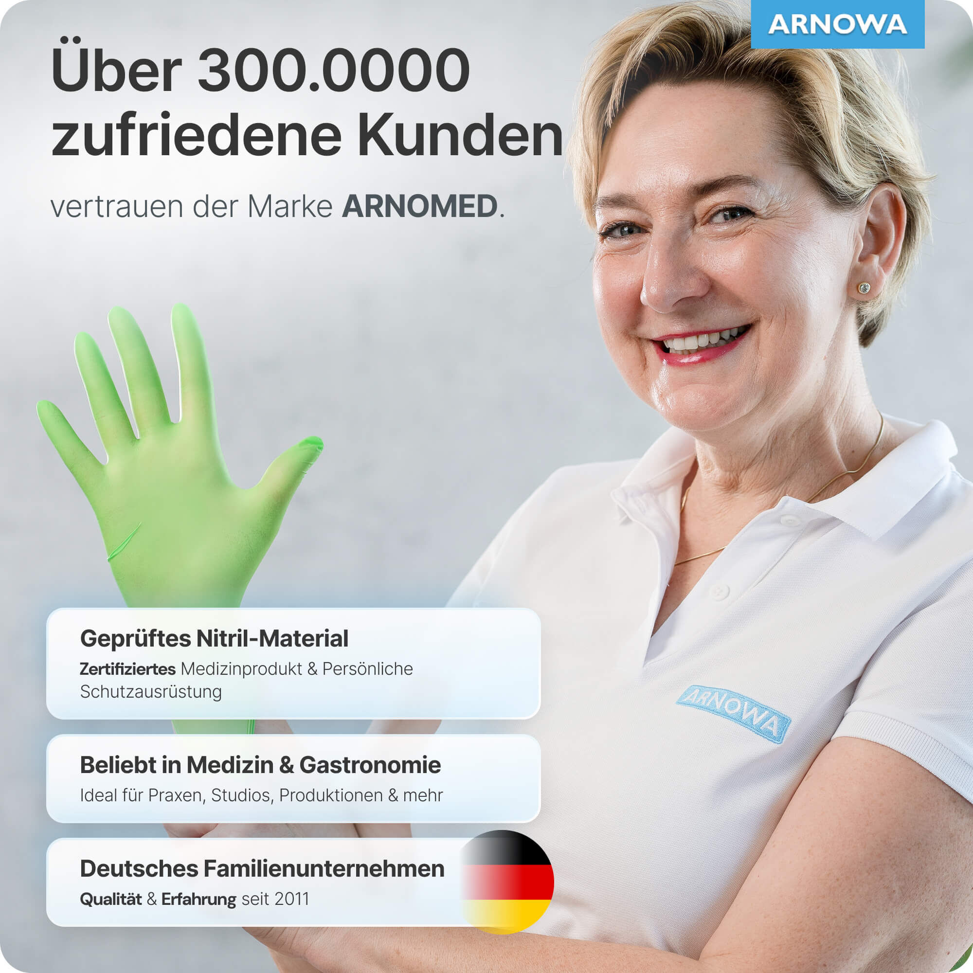 ARNOMED Nitril Handschuhe Grün