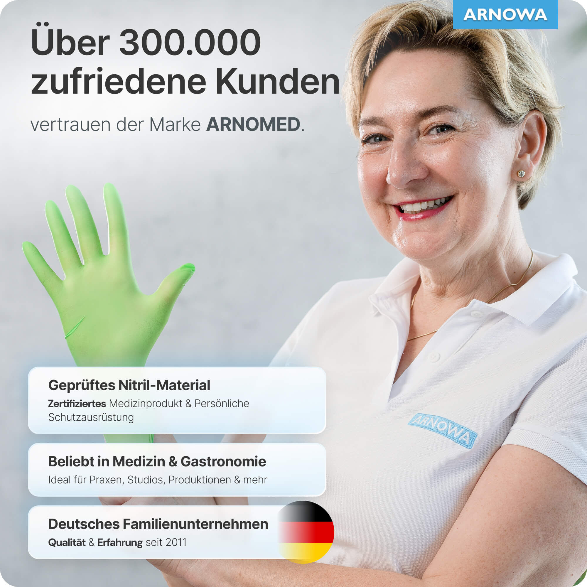 ARNOMED Nitril Handschuhe Grün