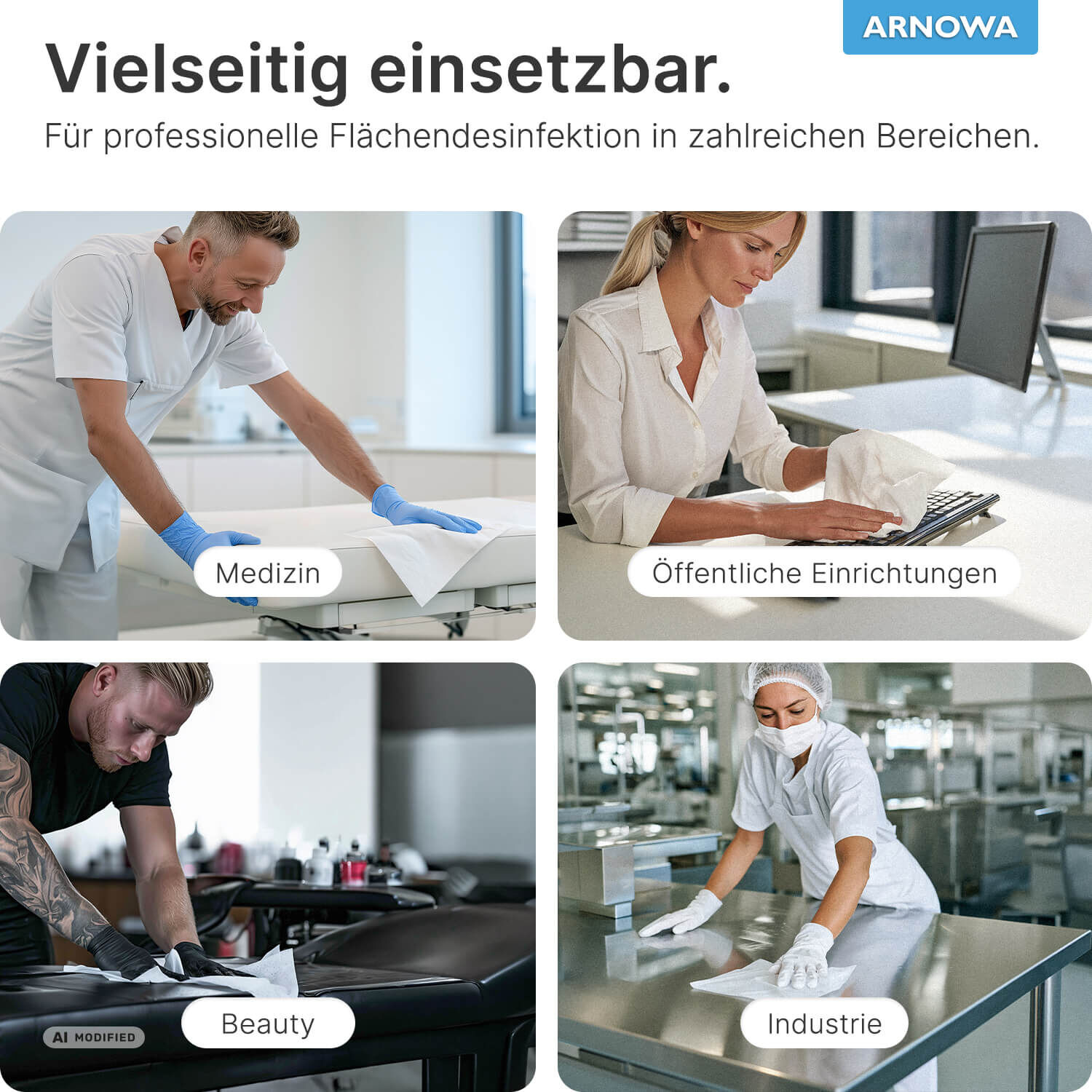 ARNOMED DesiQuick Zero Flächendesinfetkion Anwendungsbereiche