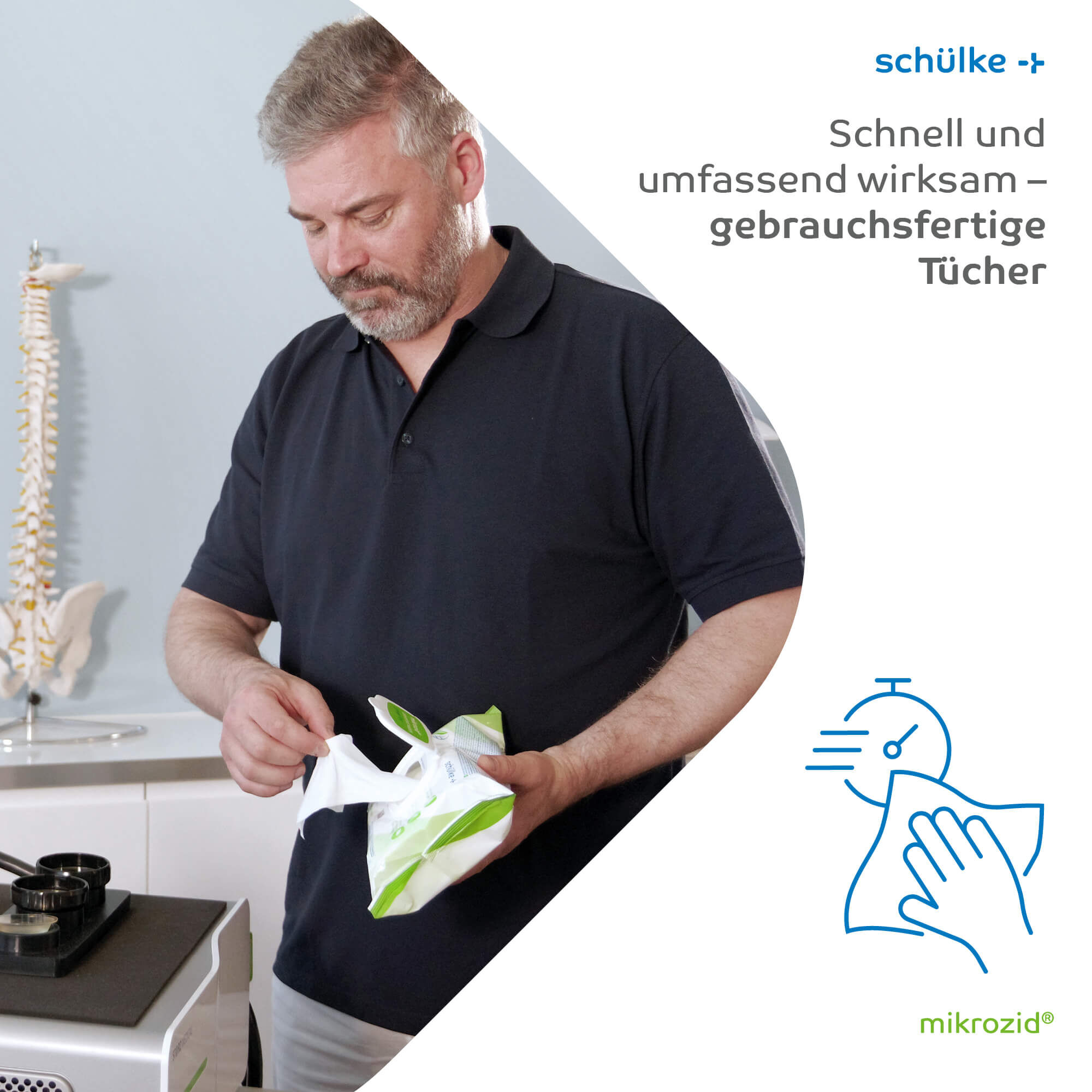 Desinfektionstücher gebrauchsfertig