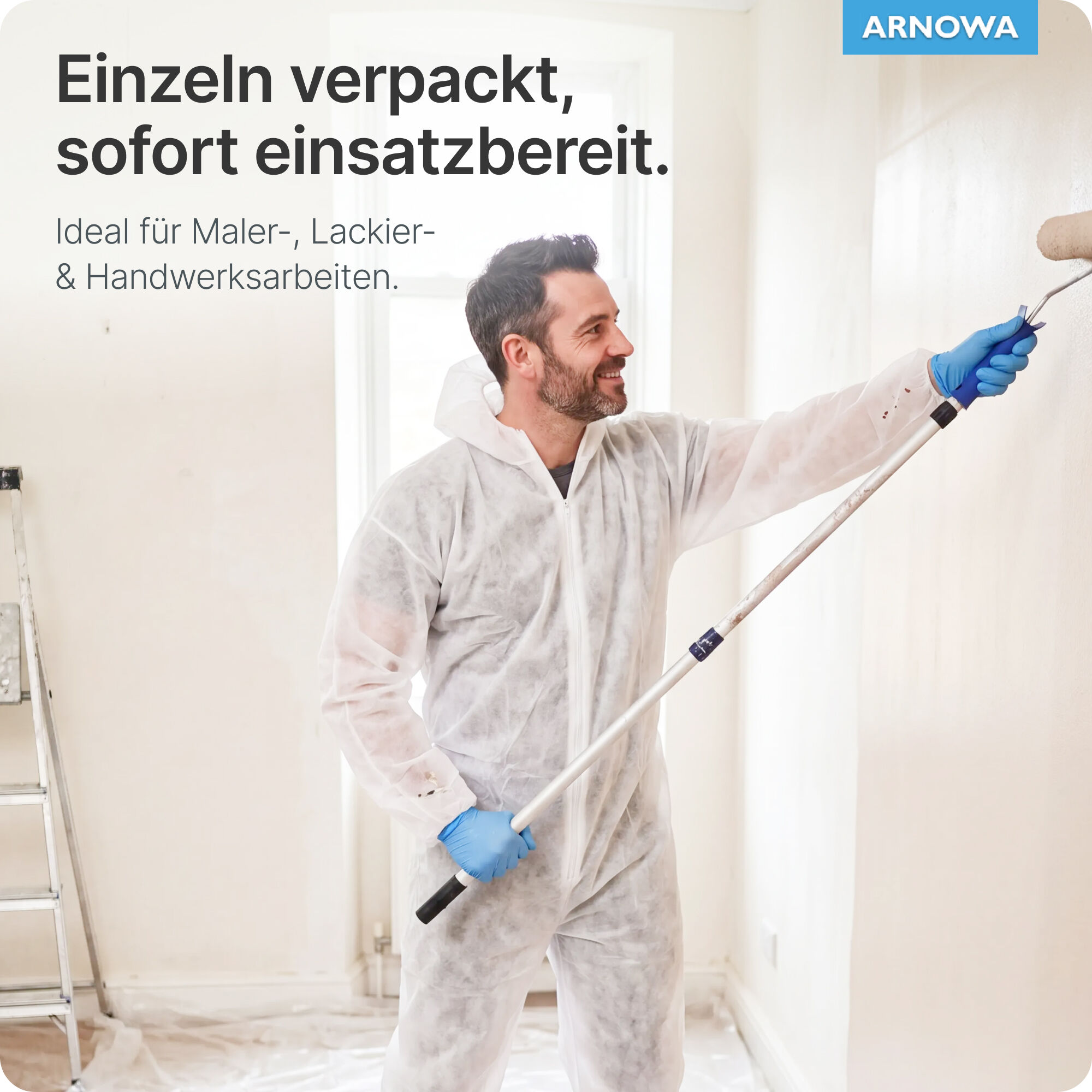 ARNOMED COVER PP-Overall | mit Kapuze | Weiß