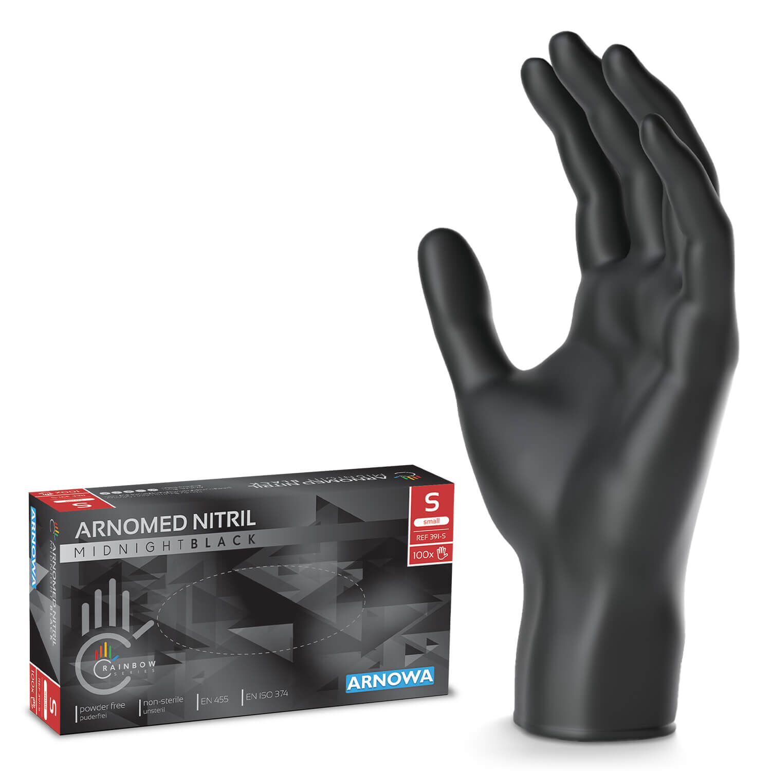 ARNOMED Nitril Handschuhe Schwarz