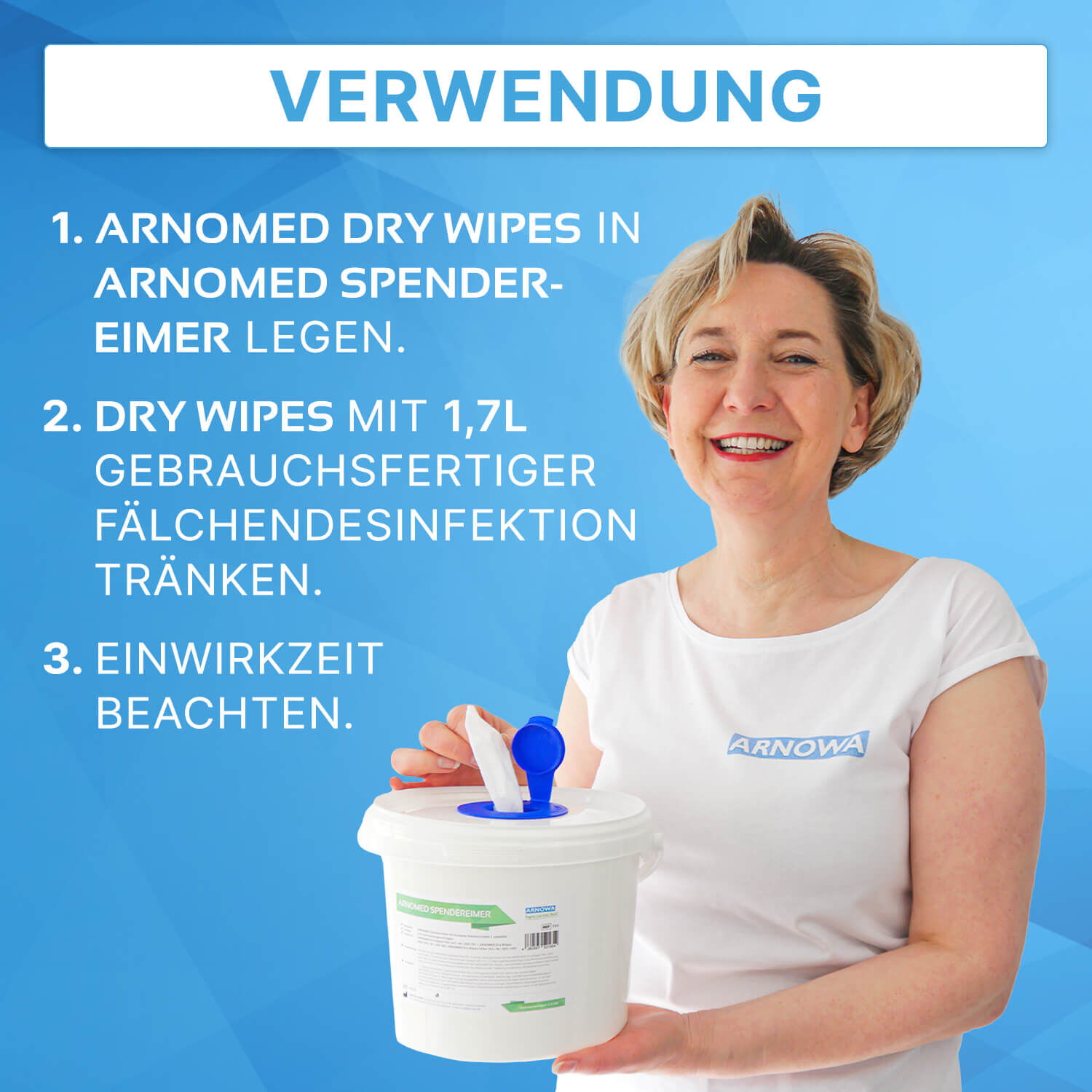 ARNOMED DRY WIPES + Eimer