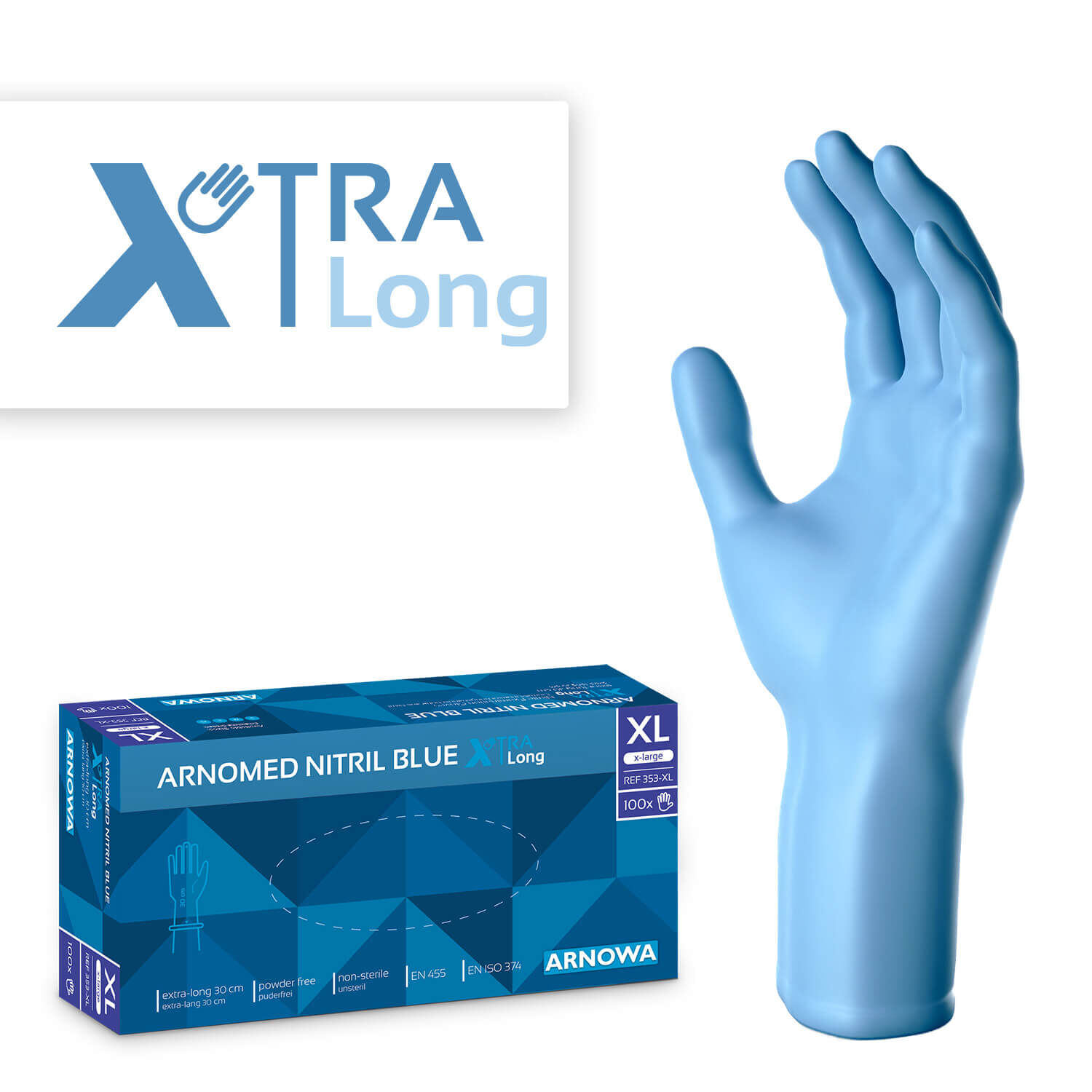 ARNOMED NITRIL BLUE XTRA LONG
