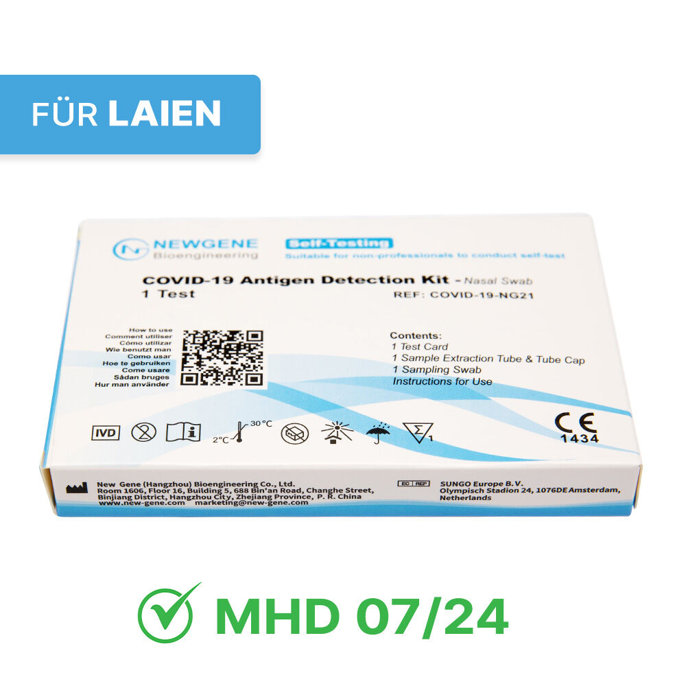 NEWGENE COVID-19-Antigen-Schnelltest  | für Laien | 1 Stück NEWGENE COVID-19-Antigen-Schnelltest  | für Laien | 1 Stück