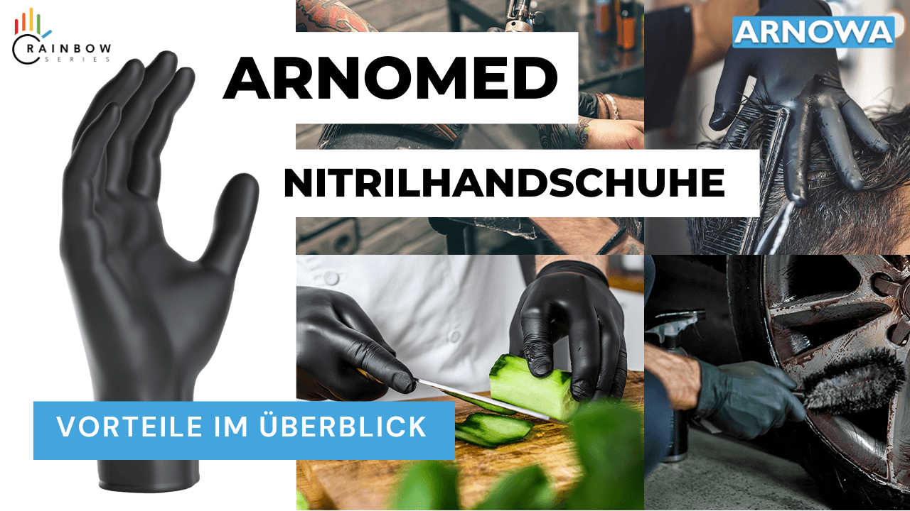 ARNOMED Nitril Handschuhe Schwarz 