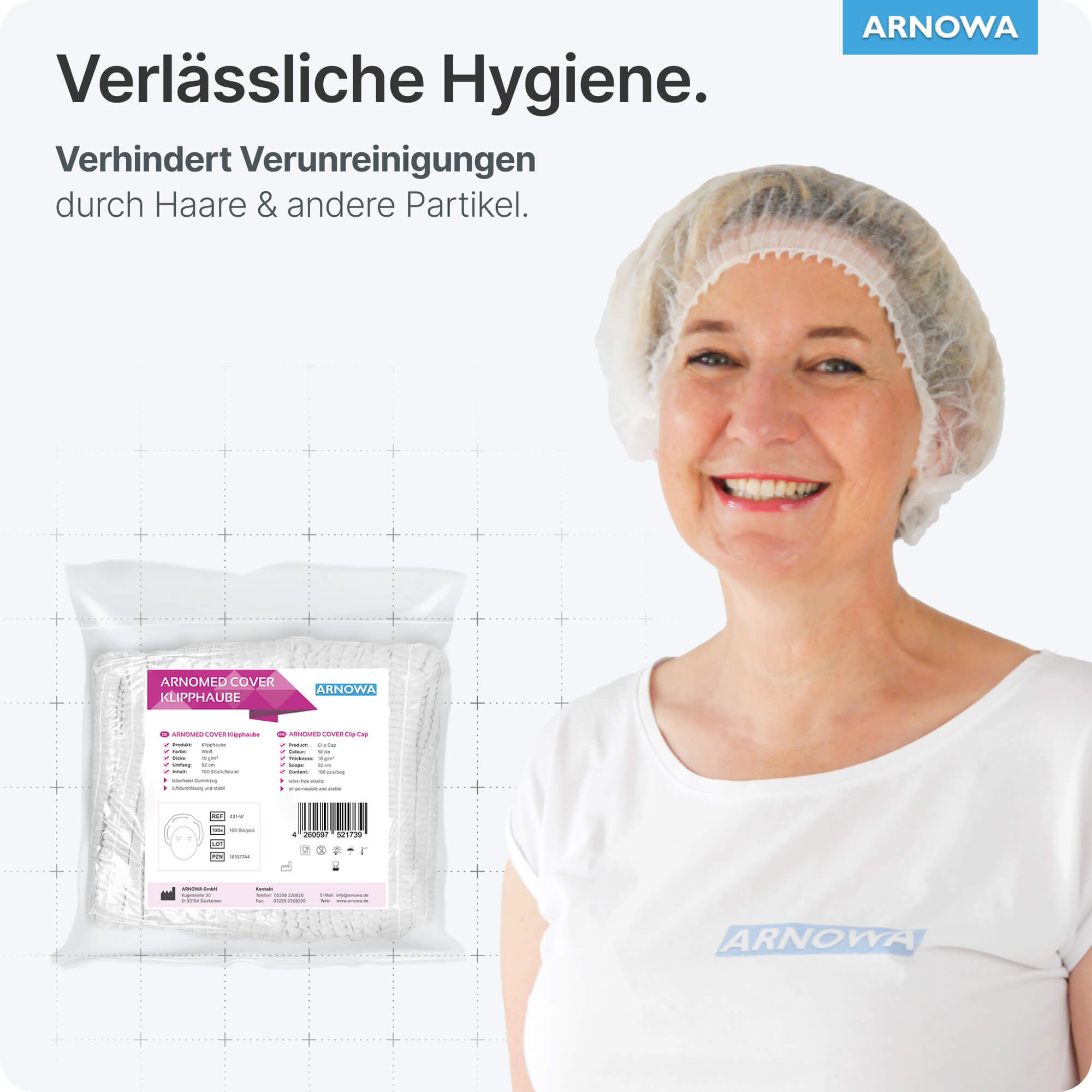 Klipphauben Weiß Hygienisch