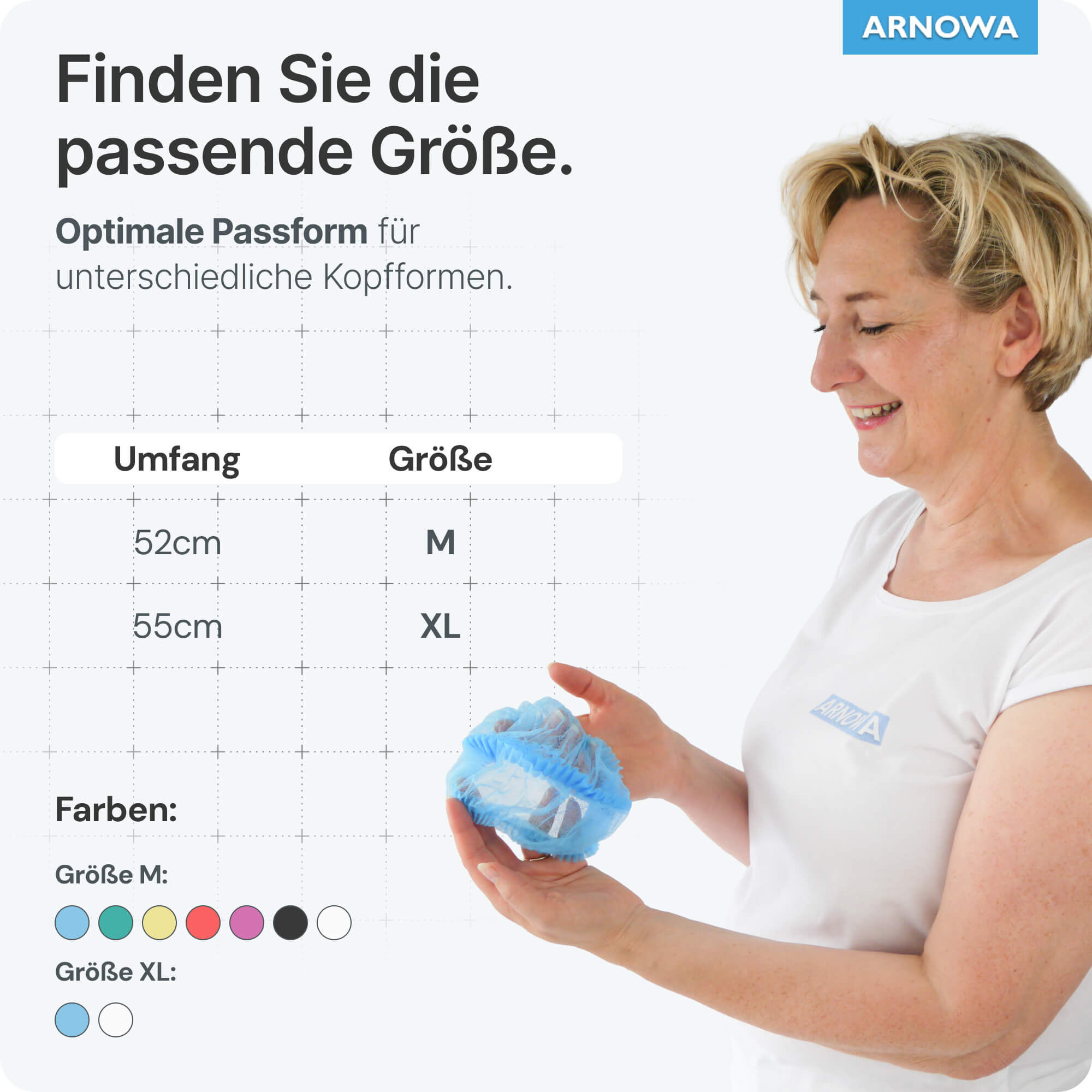 Klipphauben Blau Größenauswahl