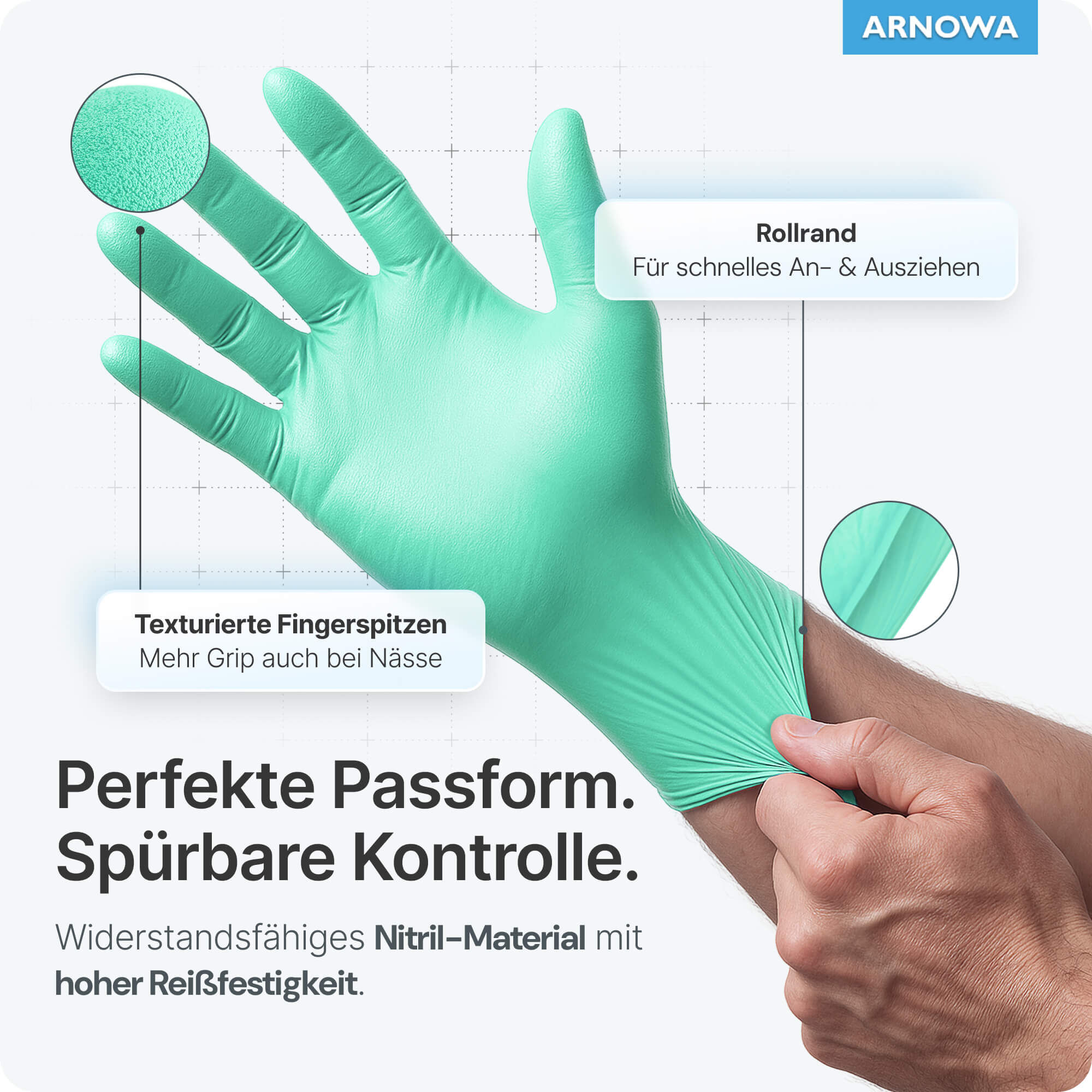 ARNOMED Nitril Handschuhe Grün