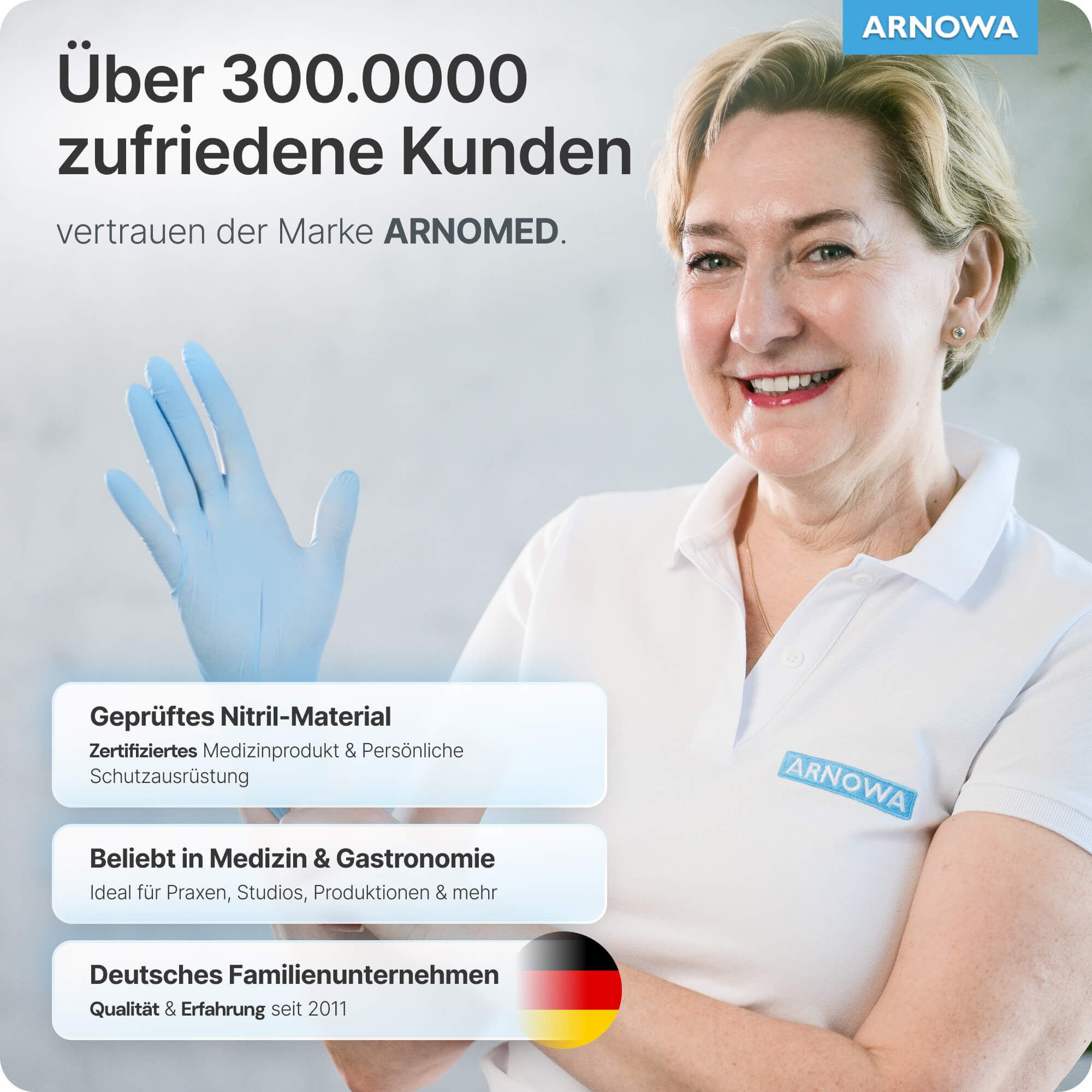 ARNOMED Nitril Handschuhe Blau