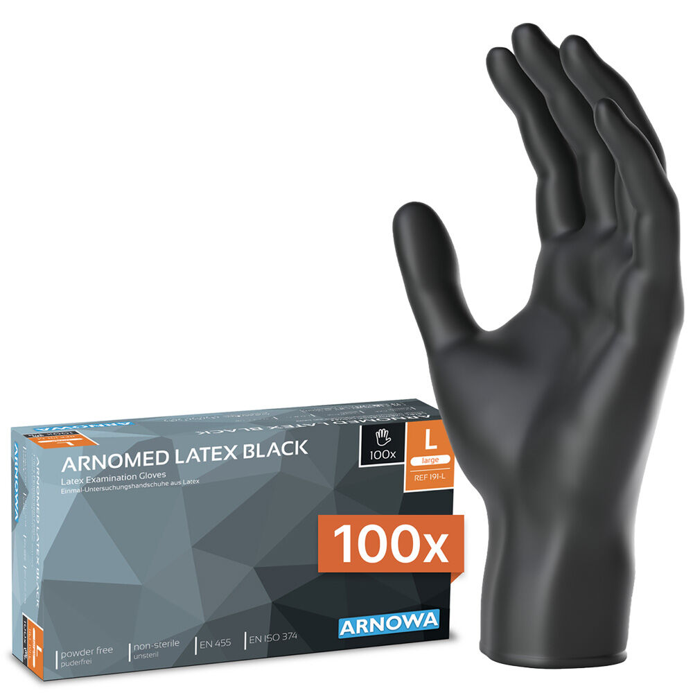 Schwarze Latexhandschuhe