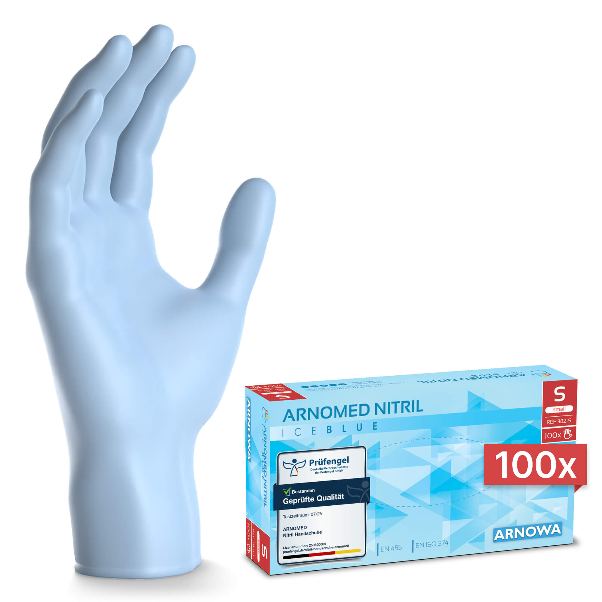ARNOMED NITRIL ICE BLUE – Einweghandschuhe Hellblau