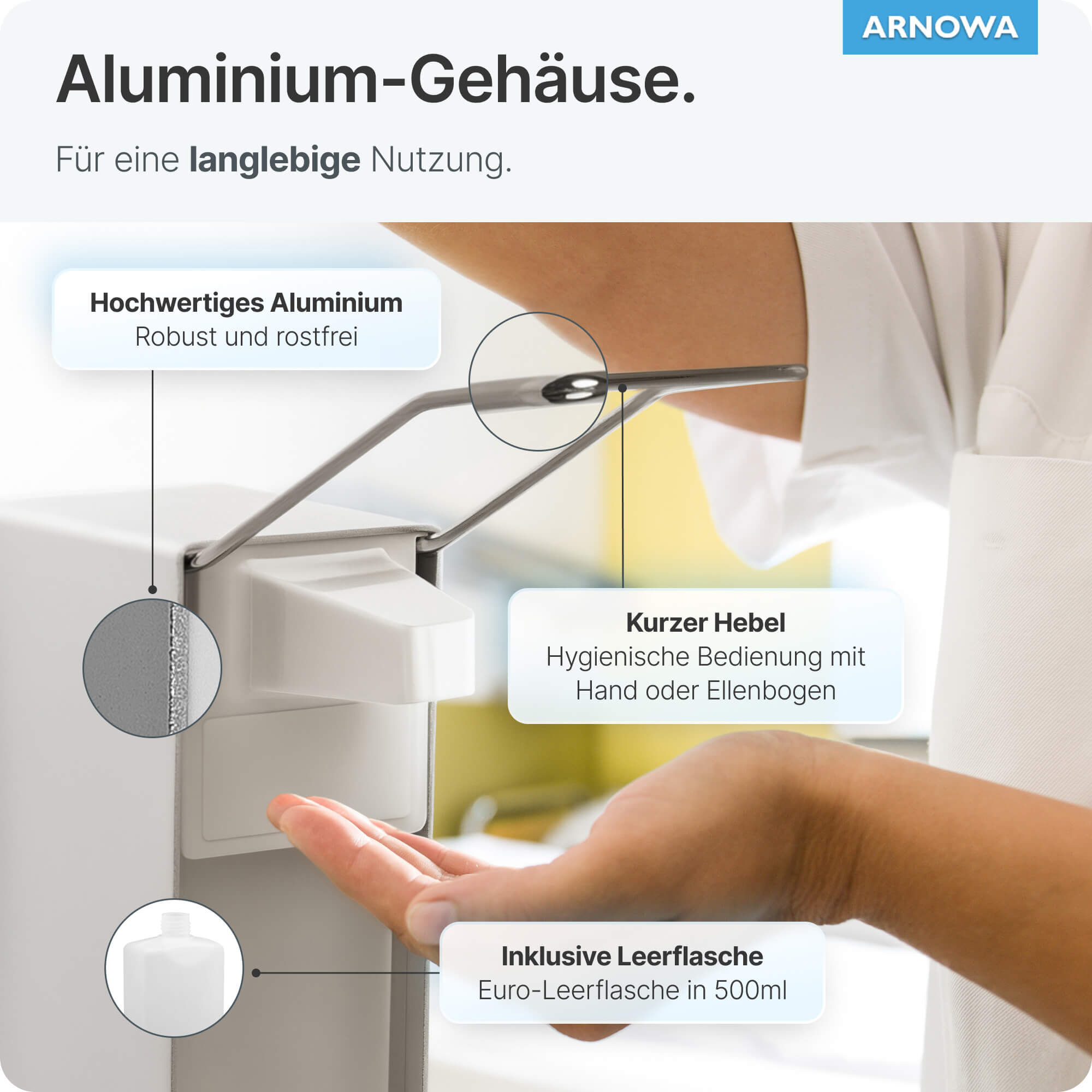 Desinfektionsspender Alu Vorteile