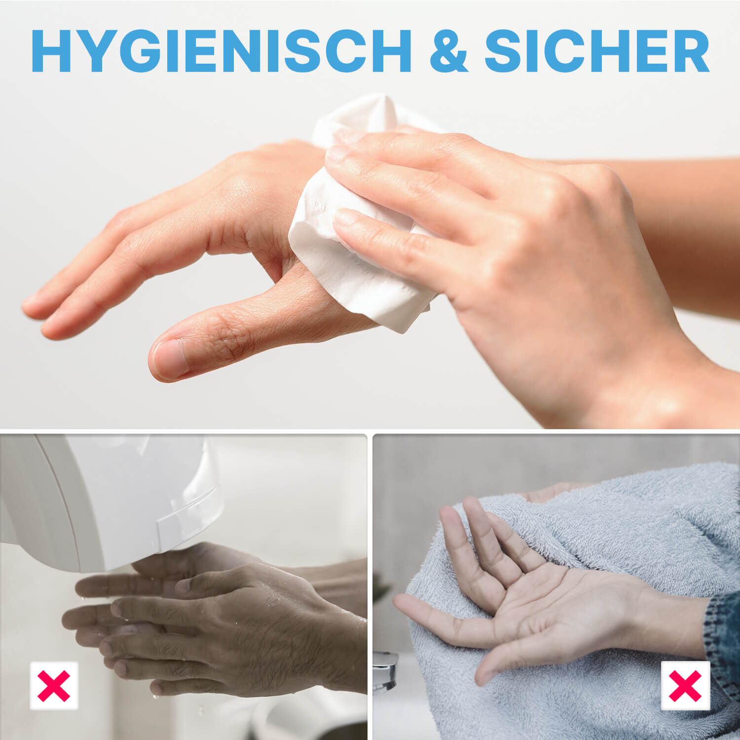 Handtücher Hygienevergleich