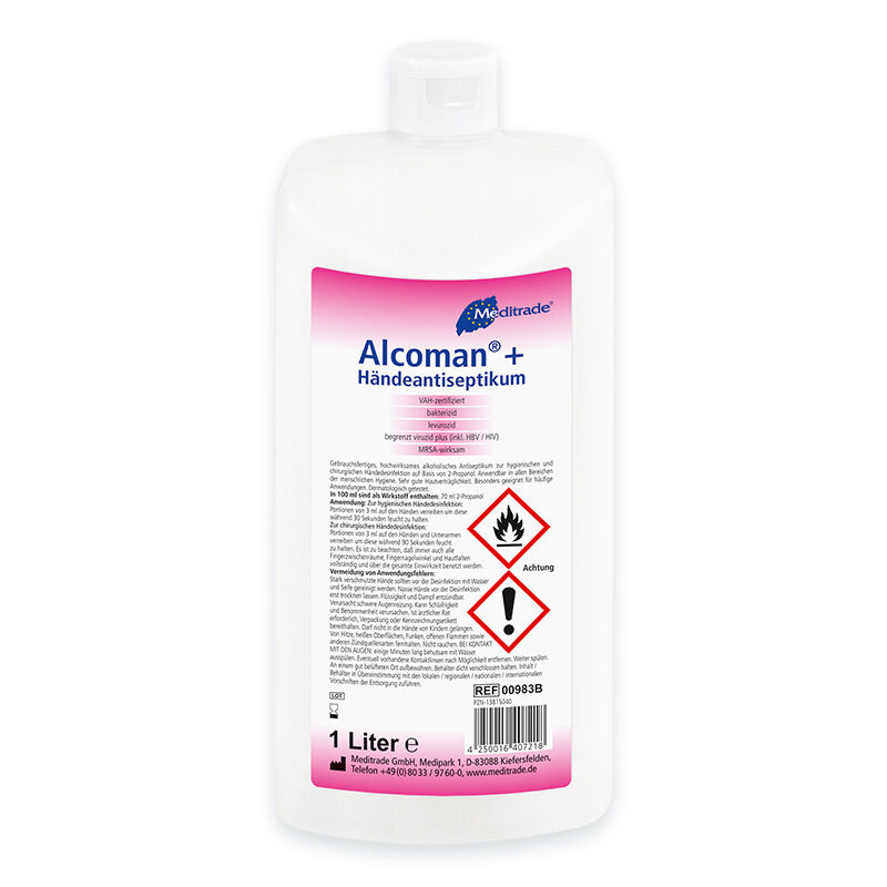 alcoman+_1l Alcoman + Händedesinfektion