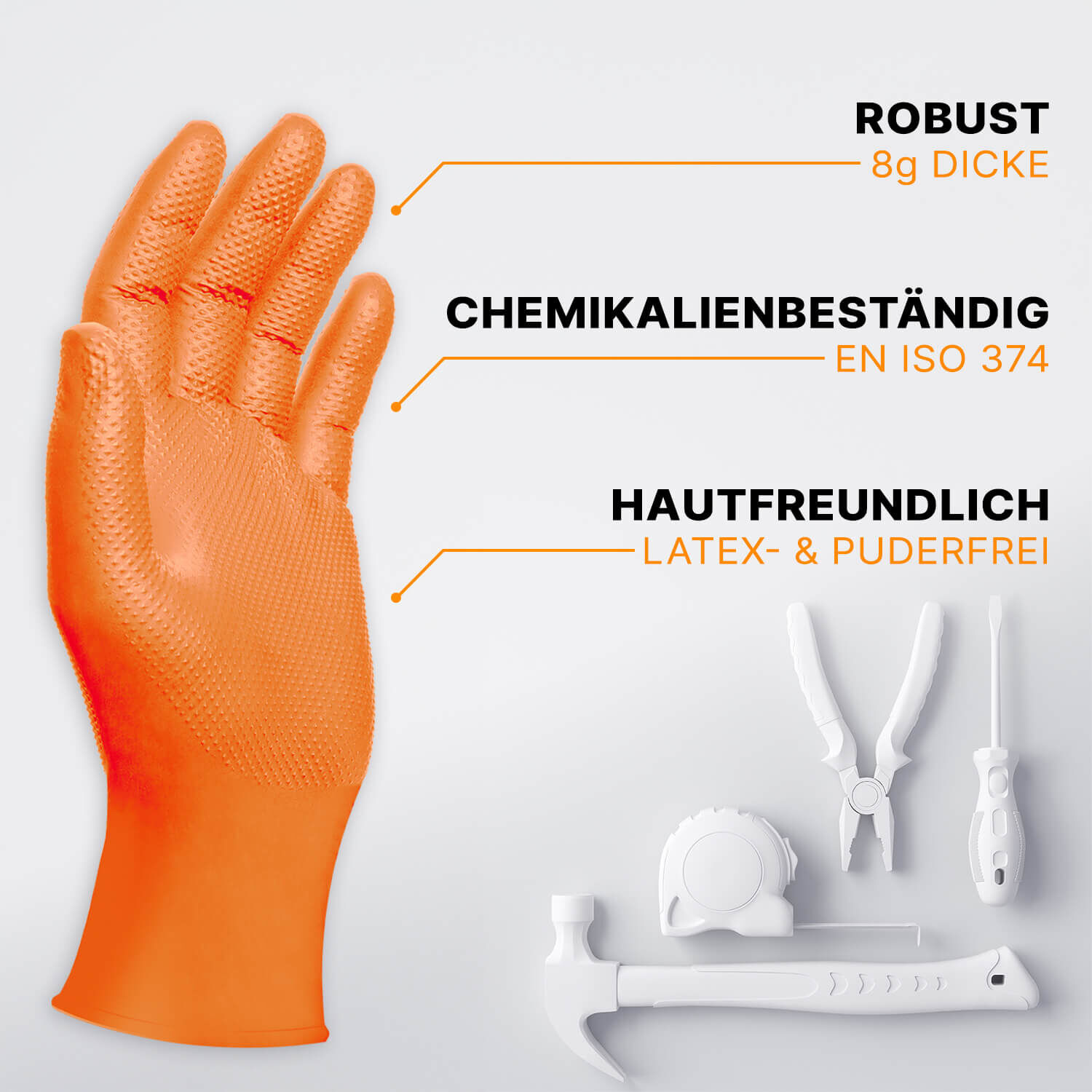 ARNOMED PROGRIP Nitrilhandschuhe orange