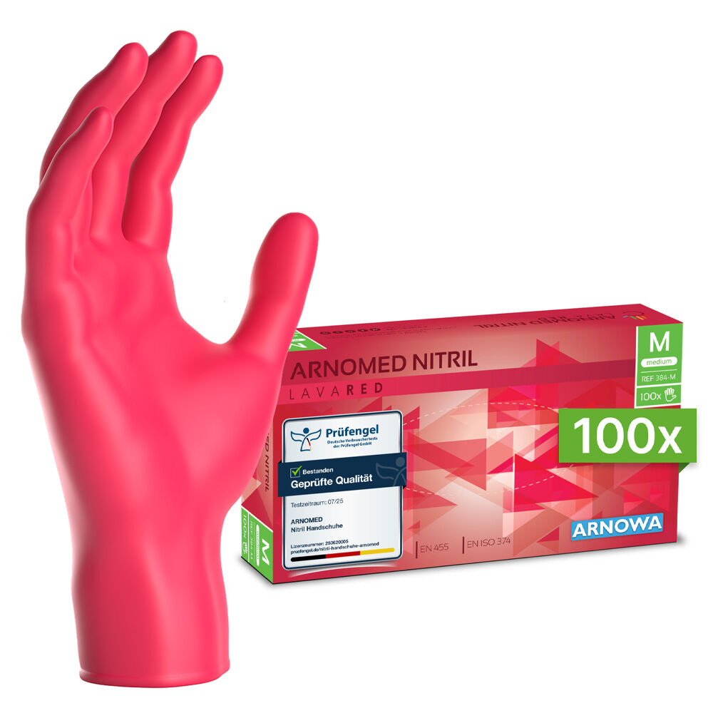 ARNOMED Nitril Handschuhe Rot