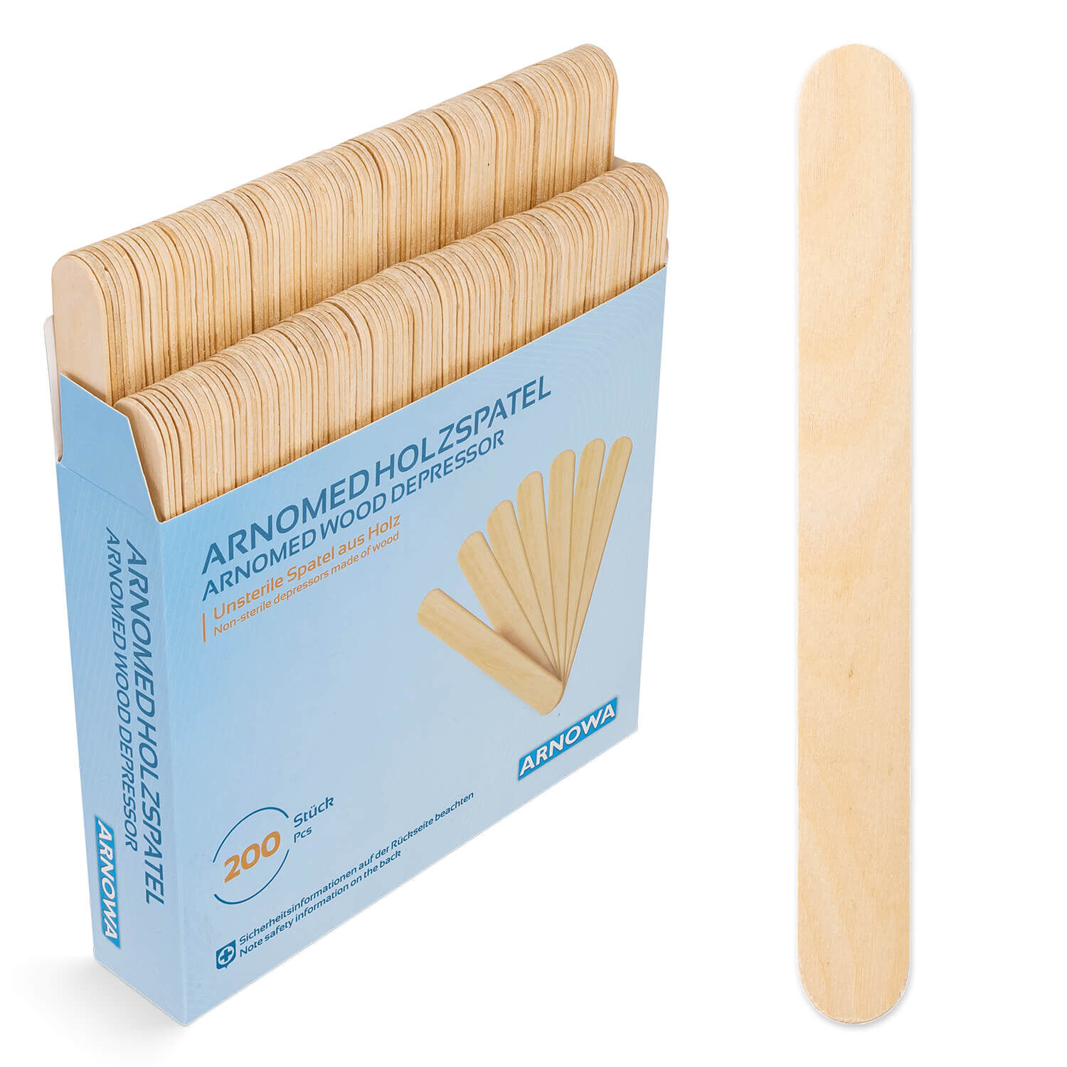ARNOMED Holzspatel Unsteril | 200 Stück ARNOMED Holzspatel 200 Stück