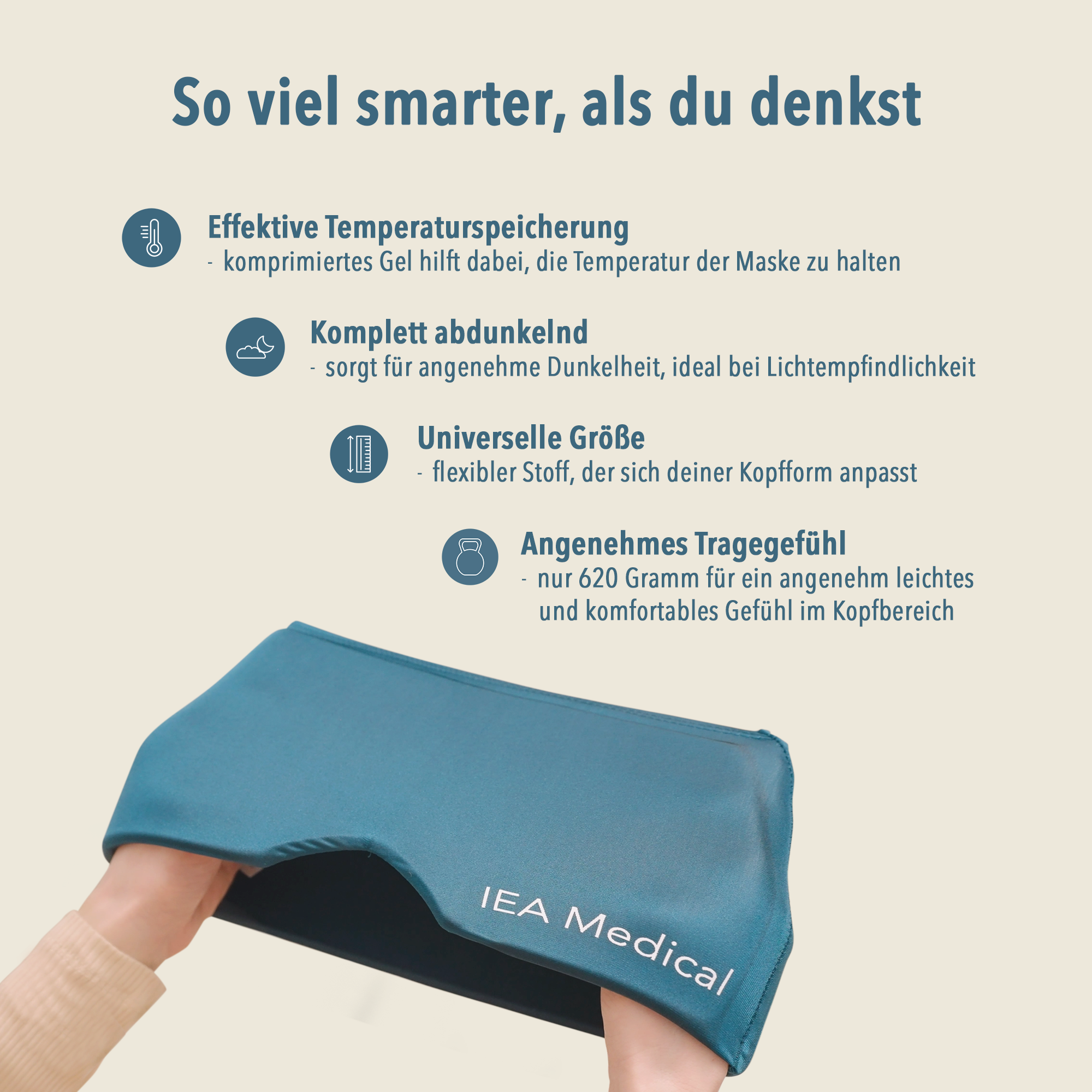 Migränemaske Produktfeature