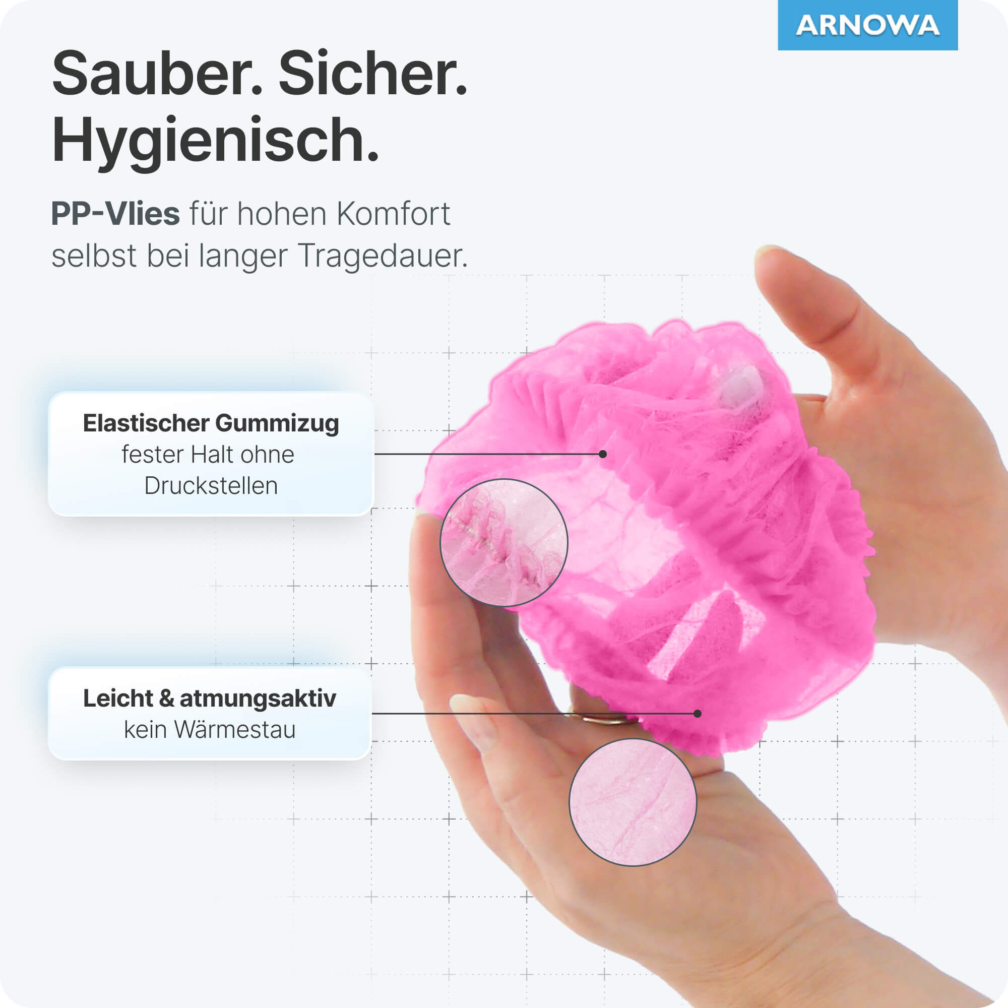 Klipphauben Pink Atmungsaktiv