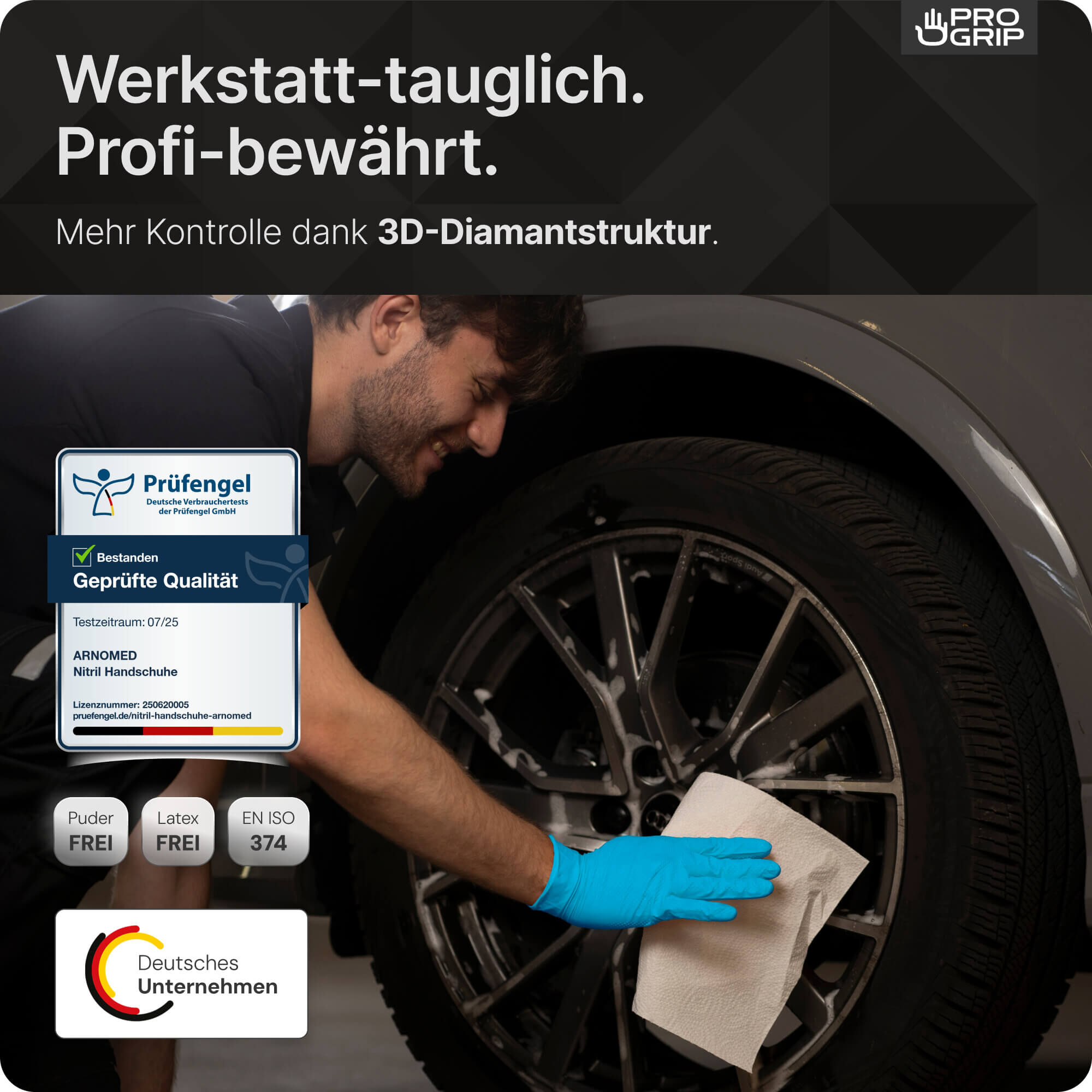 PROGRIP Nitril Handschuhe Blau für KFZ