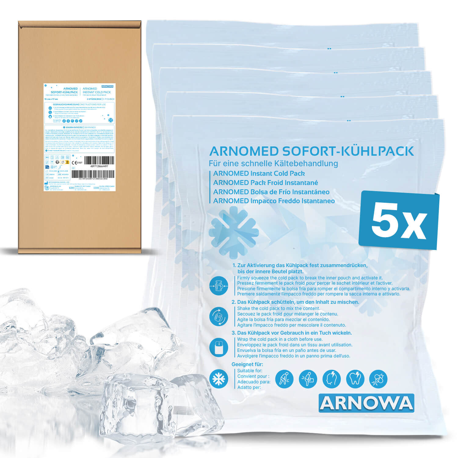 Sofort-Kühlpack 5 Stk
