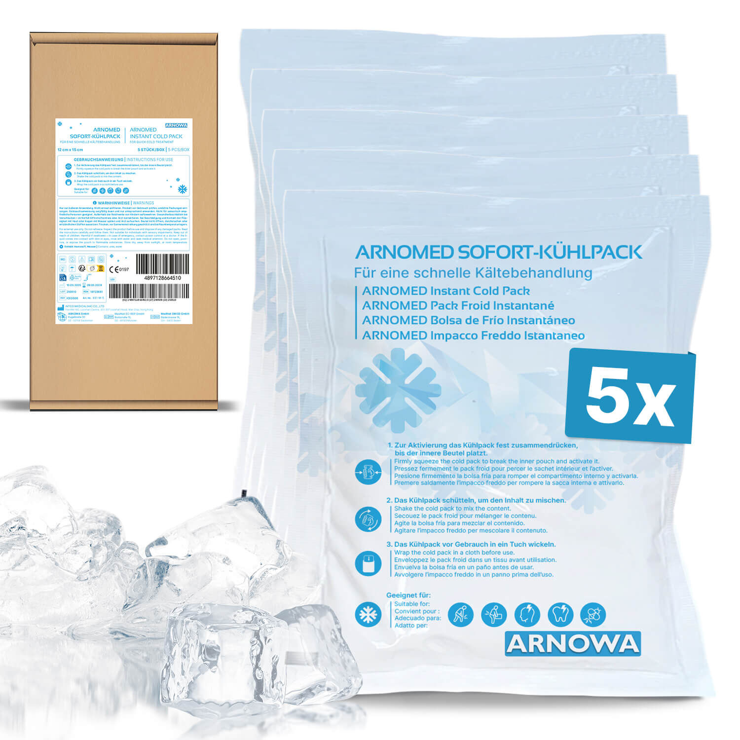 Sofort-Kühlpack 5 Stk