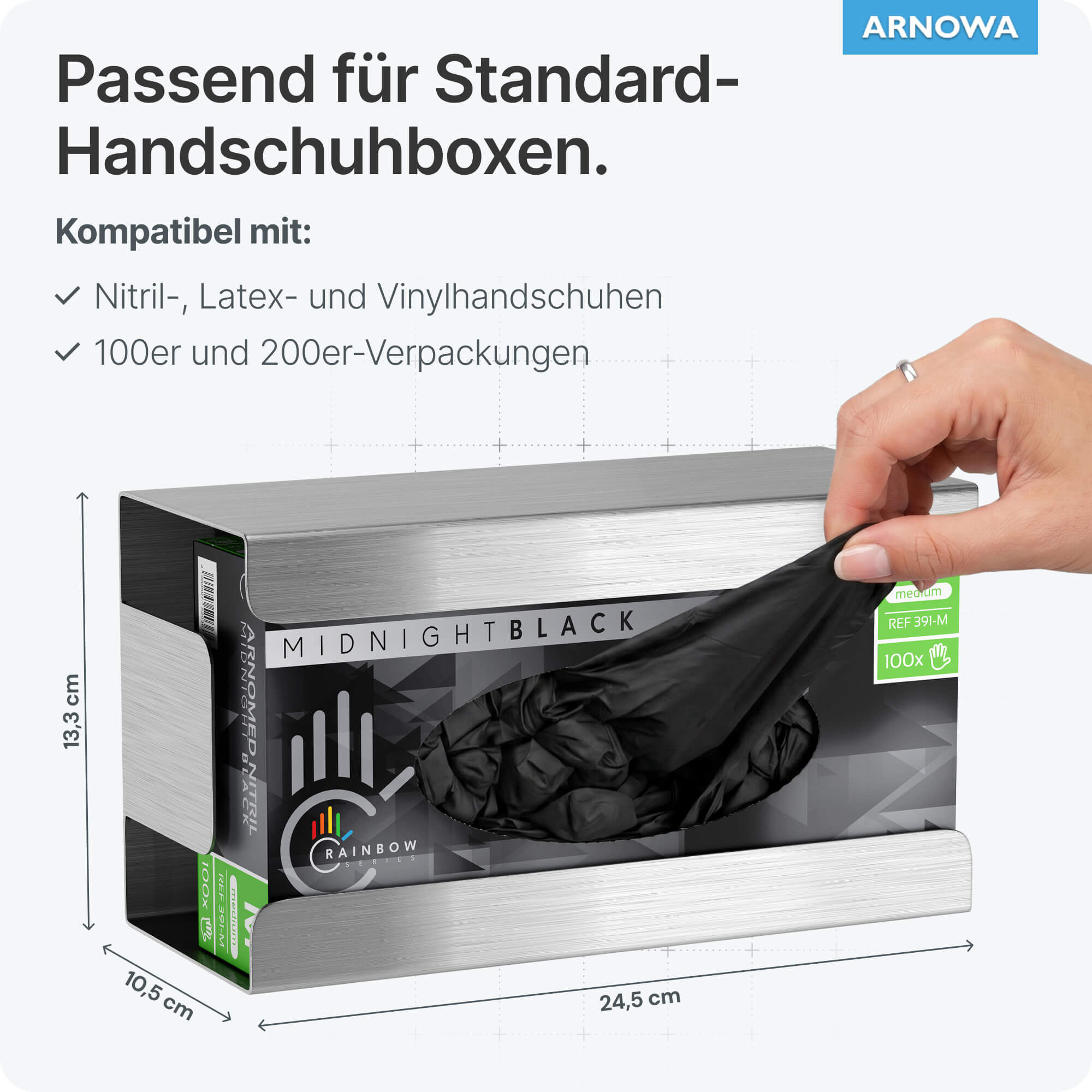 Handschuhhalter Edelstahl Befüllung