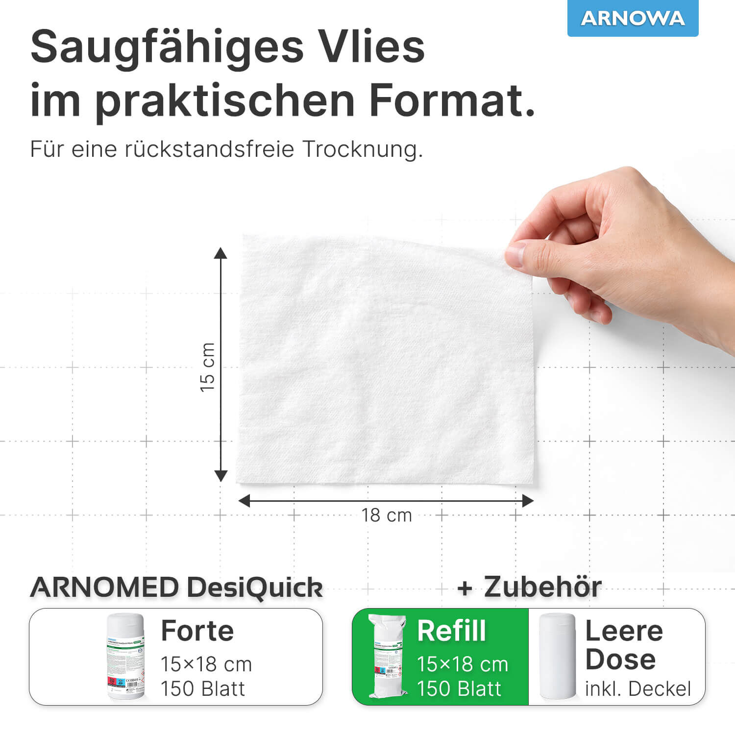 Desinfektionstücher DesiQuick Wipes Forte Größe
