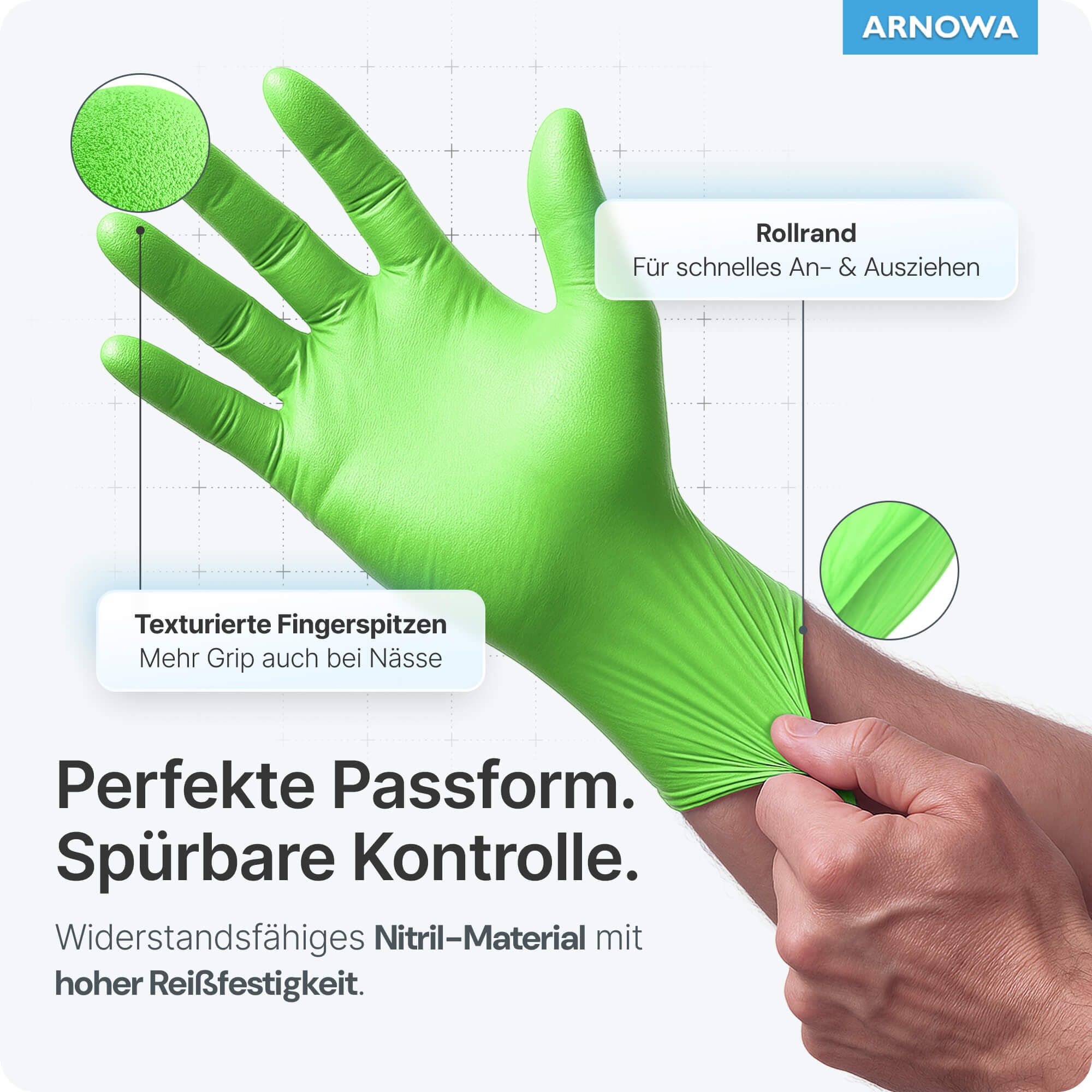 ARNOMED Nitril Handschuhe Grün
