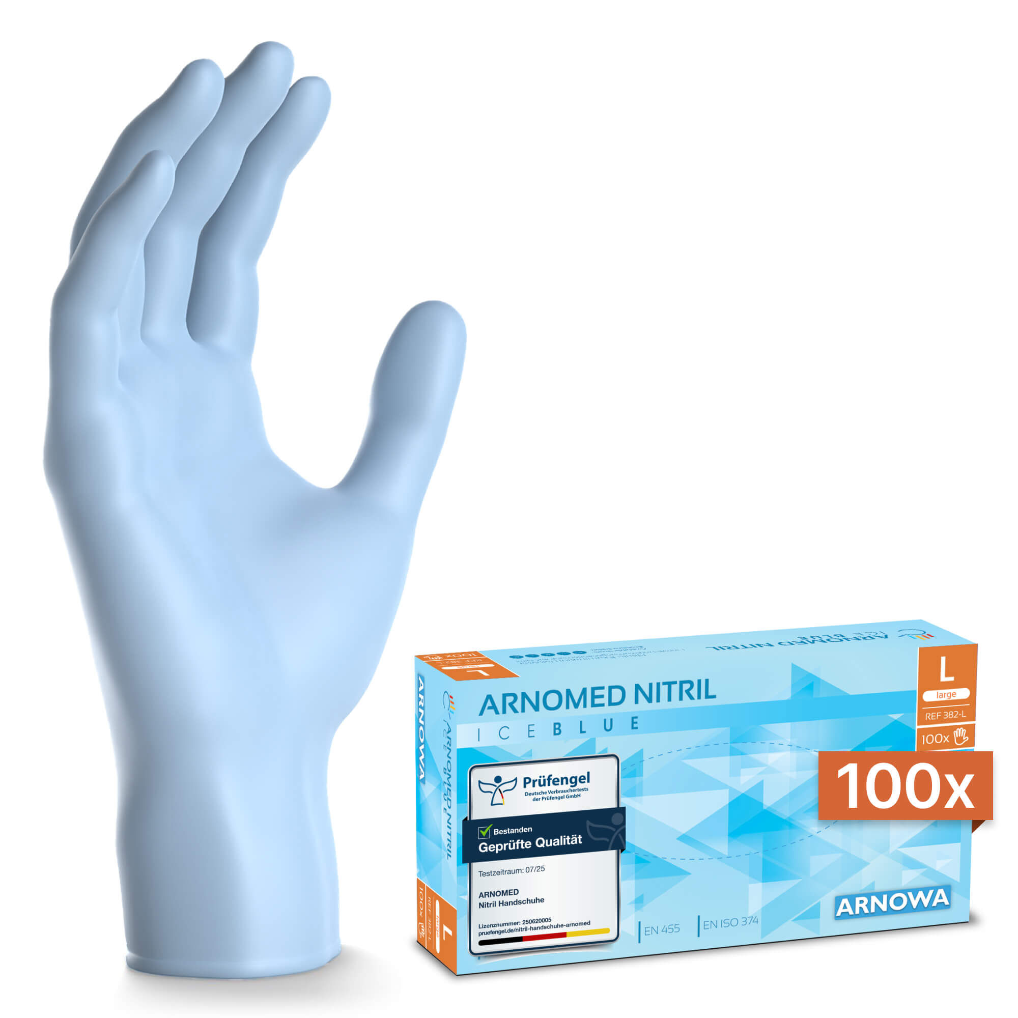ARNOMED NITRIL ICE BLUE – Einweghandschuhe Hellblau