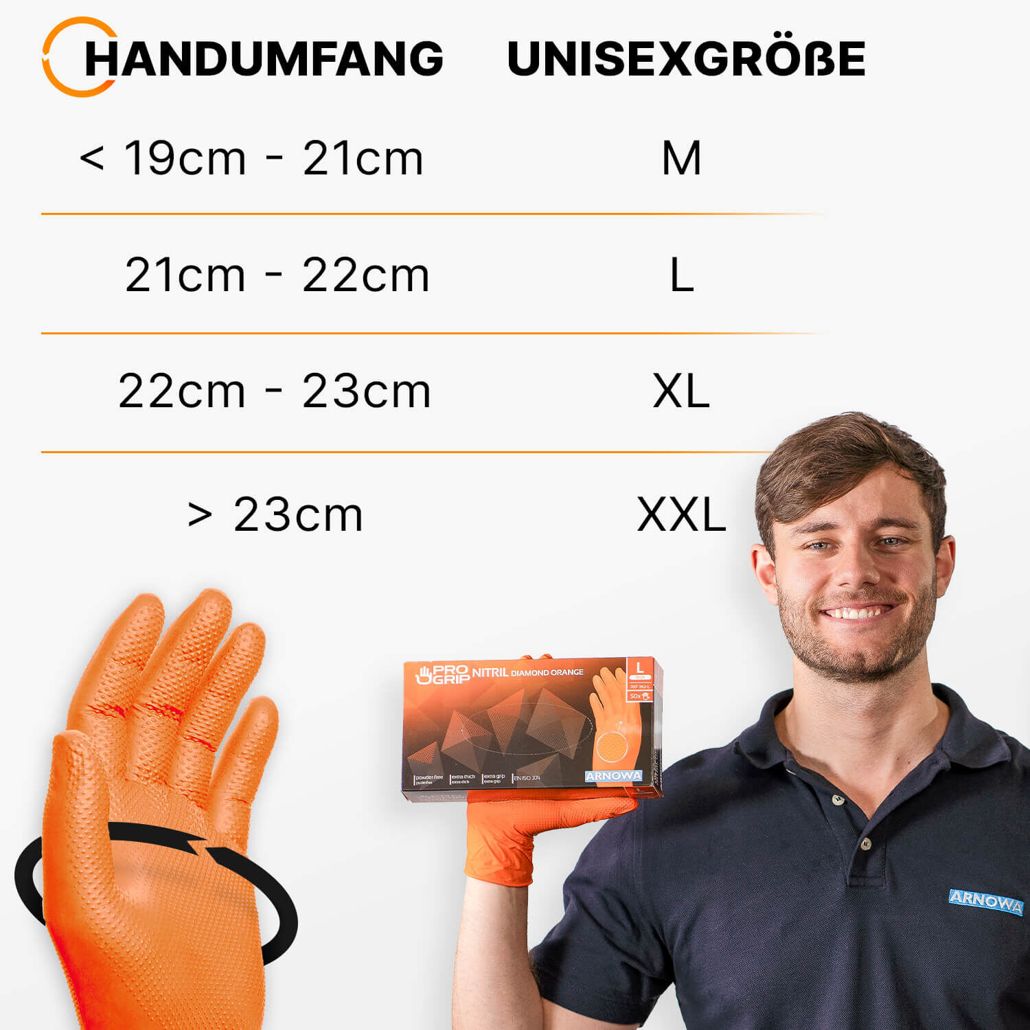 ARNOMED PROGRIP Nitrilhandschuhe orange