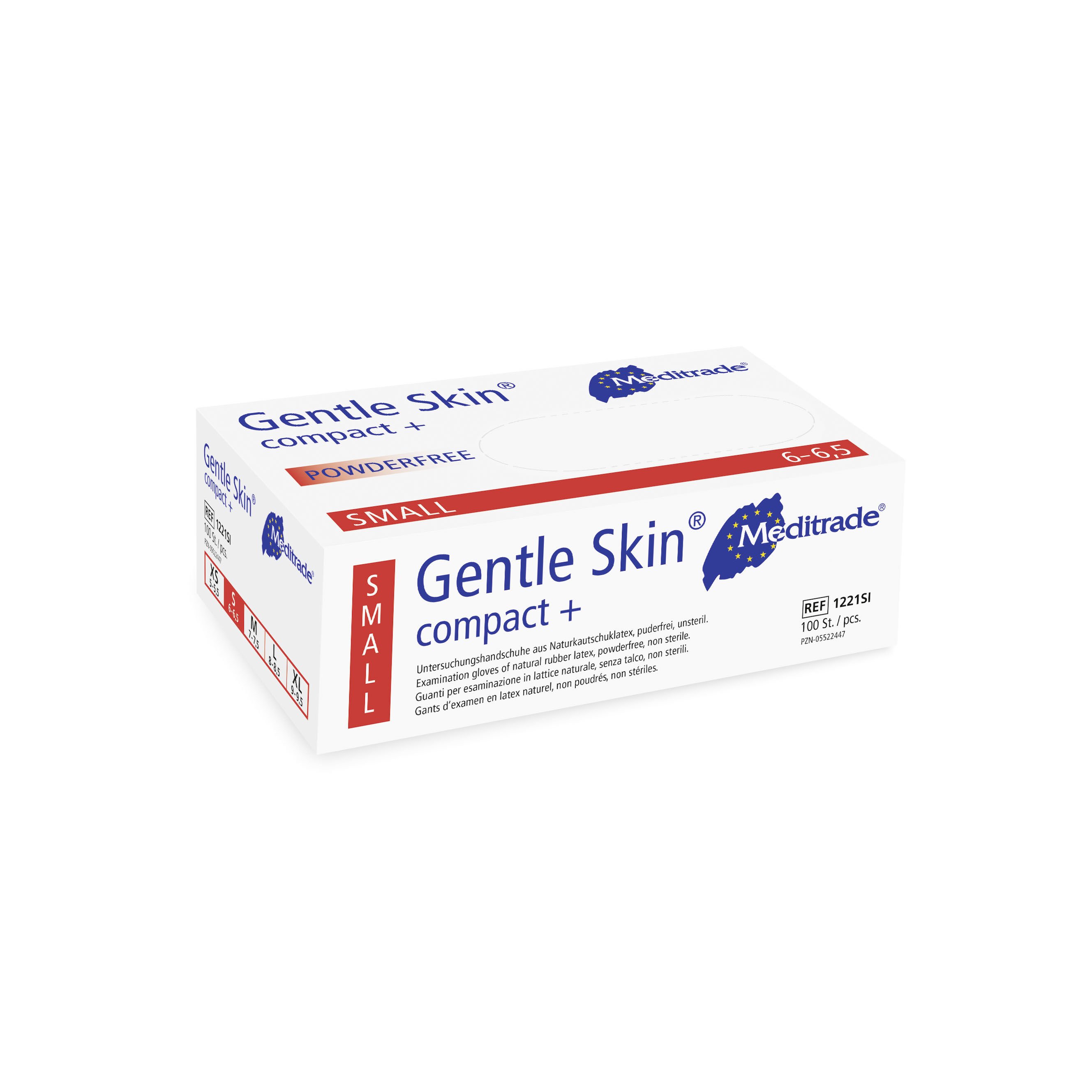 Puderfreie Gentle Skin compact Latexhandschuhe von Meditrade
