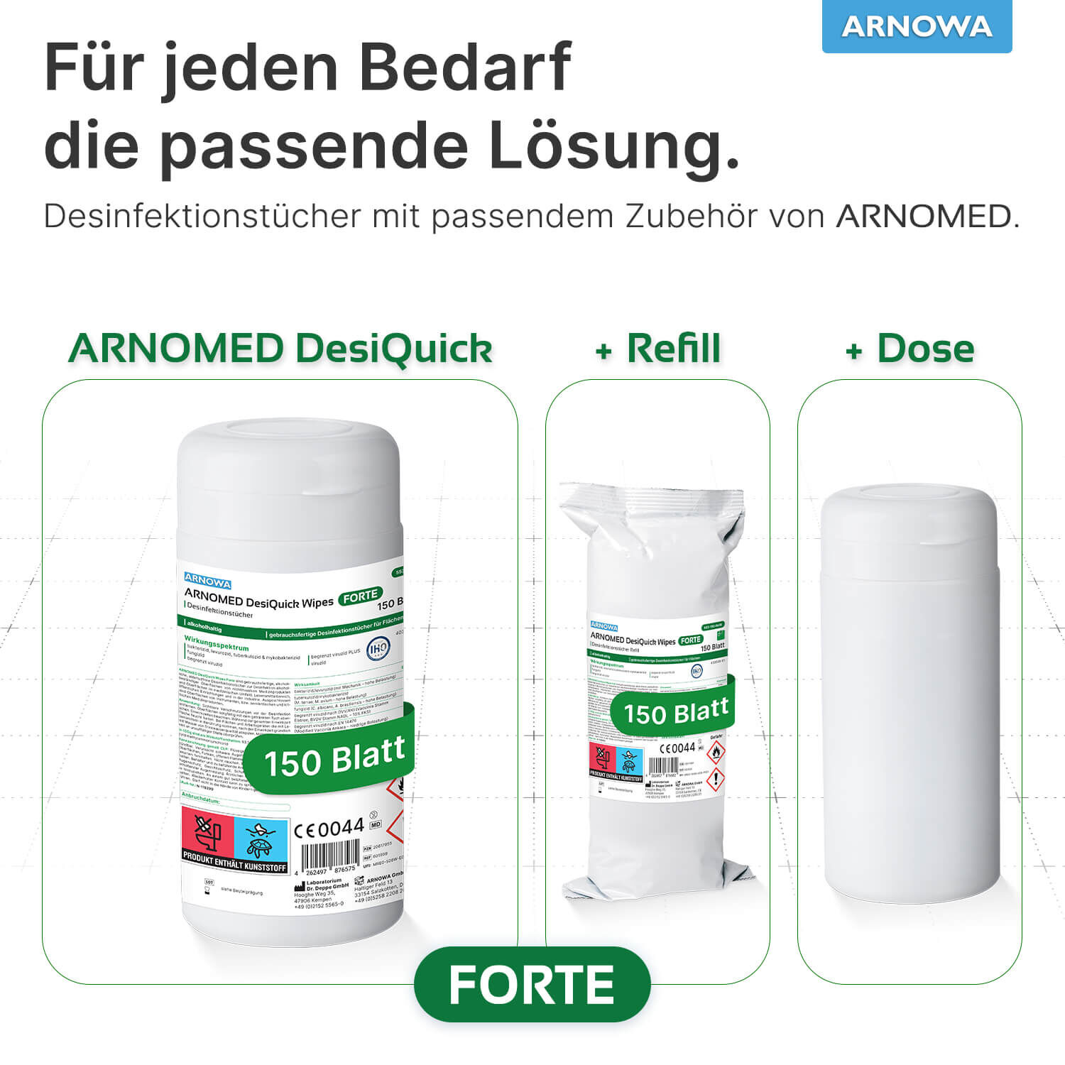 Desinfektionstücher DesiQuick Wipes Forte Varianten