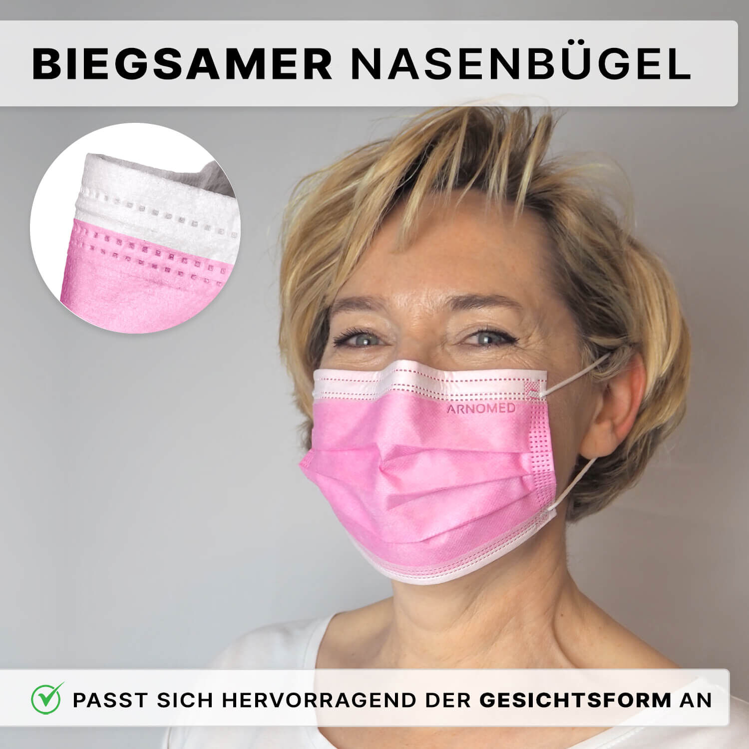 402-pi-nasenbuegel ARNOMED Mundschutz Typ IIR Pink