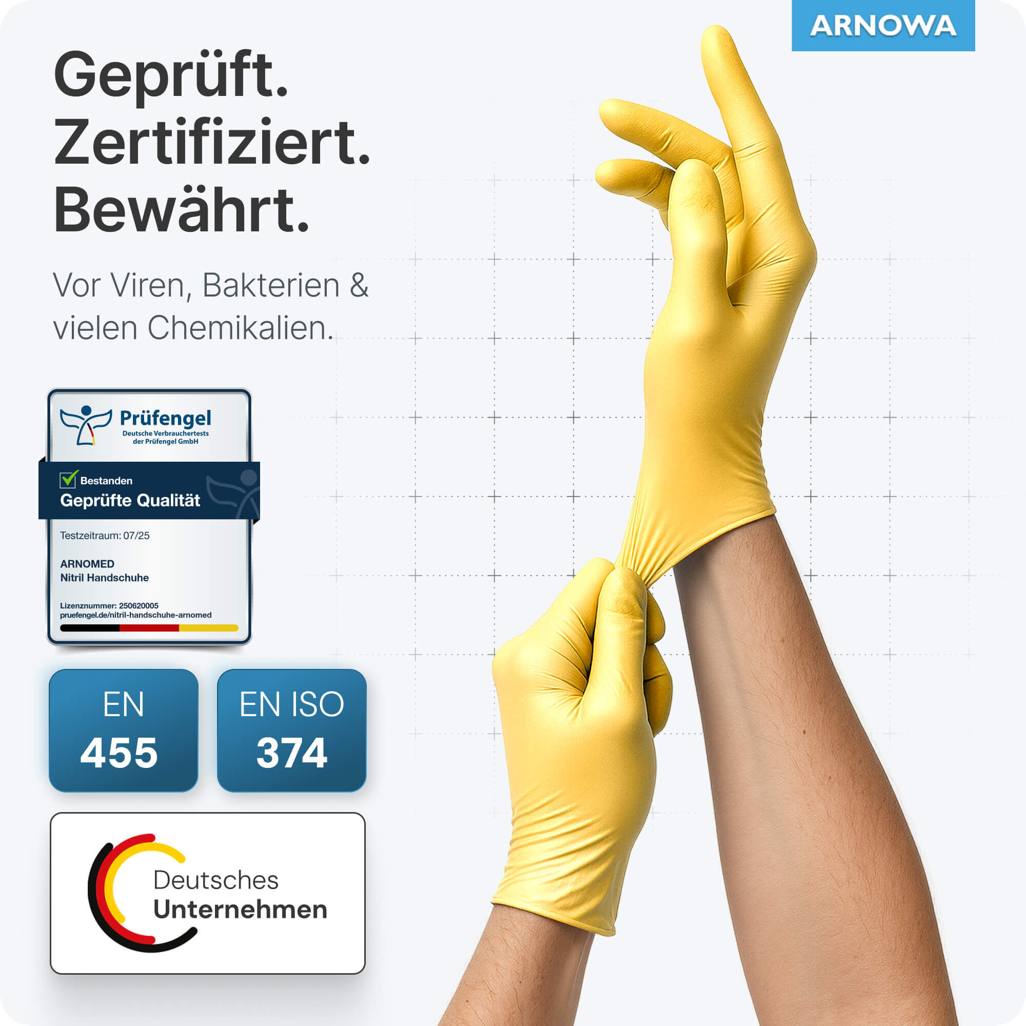 ARNOMED Nitril Handschuhe Gelb