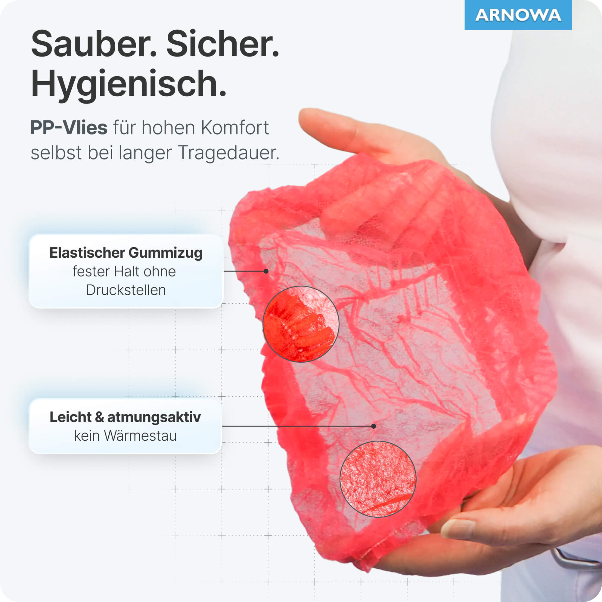 Klipphauben Rot Atmungsaktiv