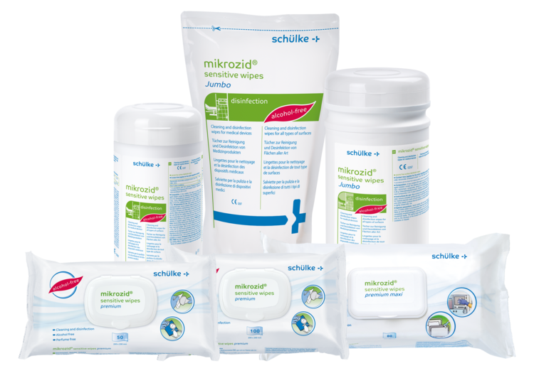 mikrozid sensitive wipes premium - Desinfektionstücher im Flowpack schülke mikrozid sensitive alle Größen