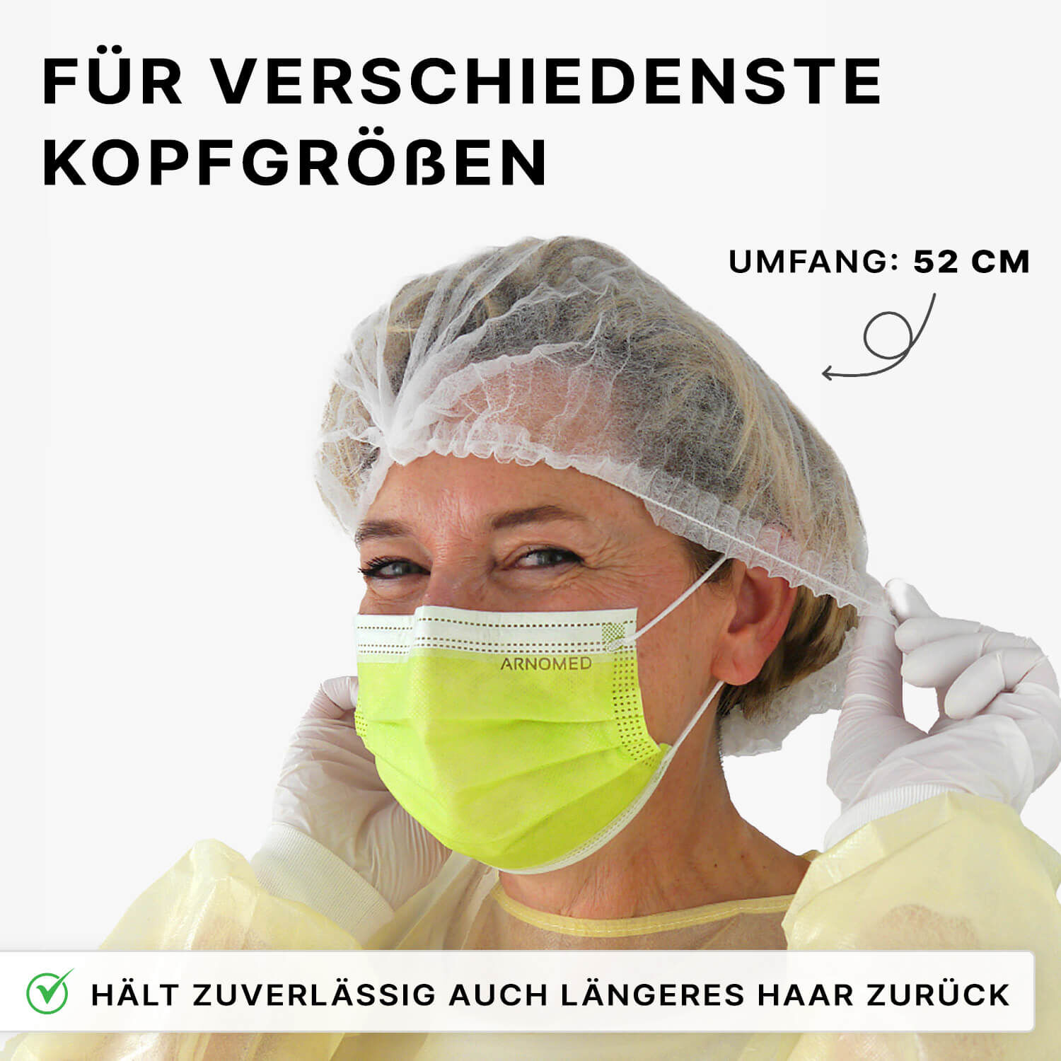 431-w-pt01 ARNOMED Klipphaube Weiß