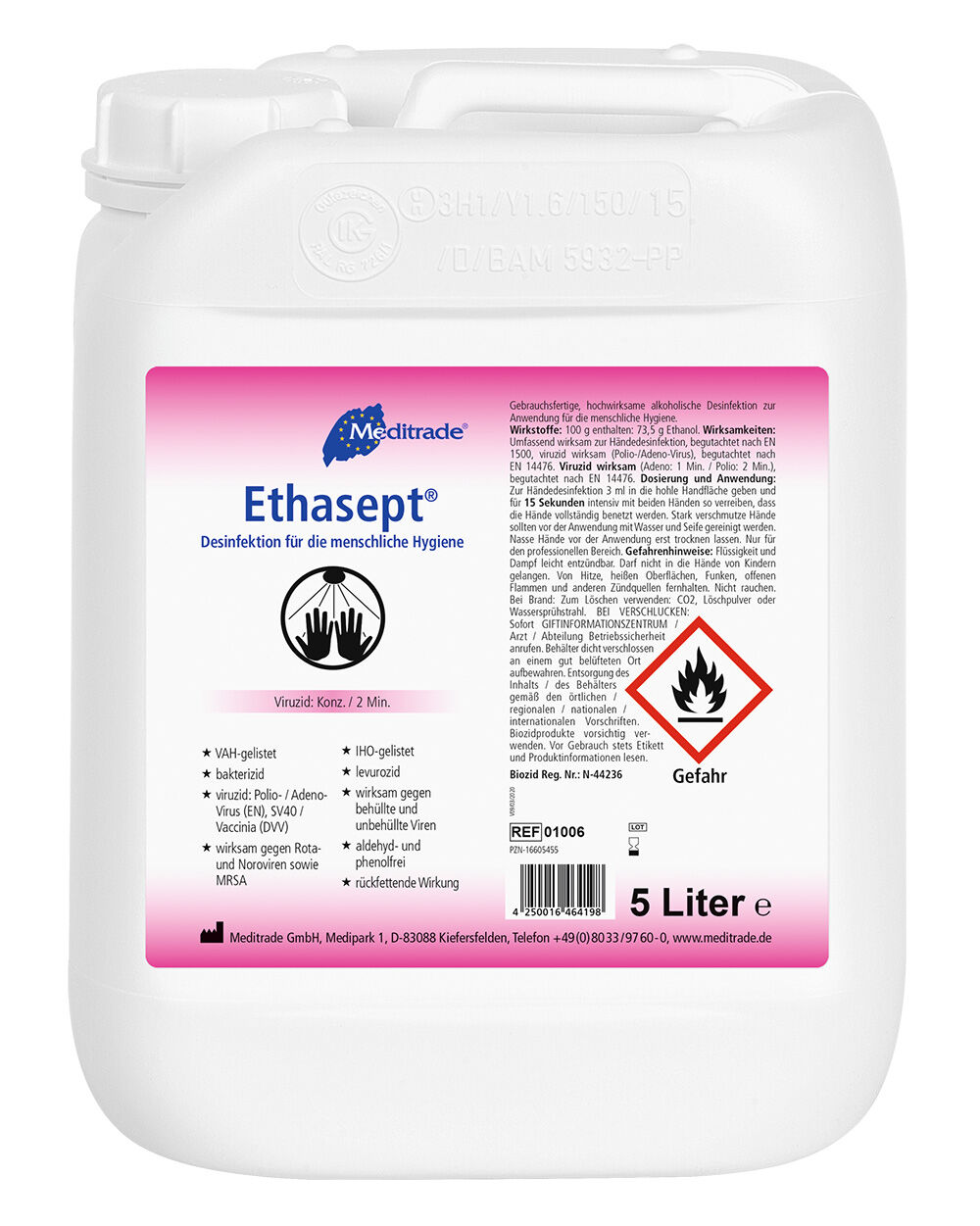 ETHASEPT - Händedesinfektionsmittel Produktbild Meditrade Ethasept 5 Liter